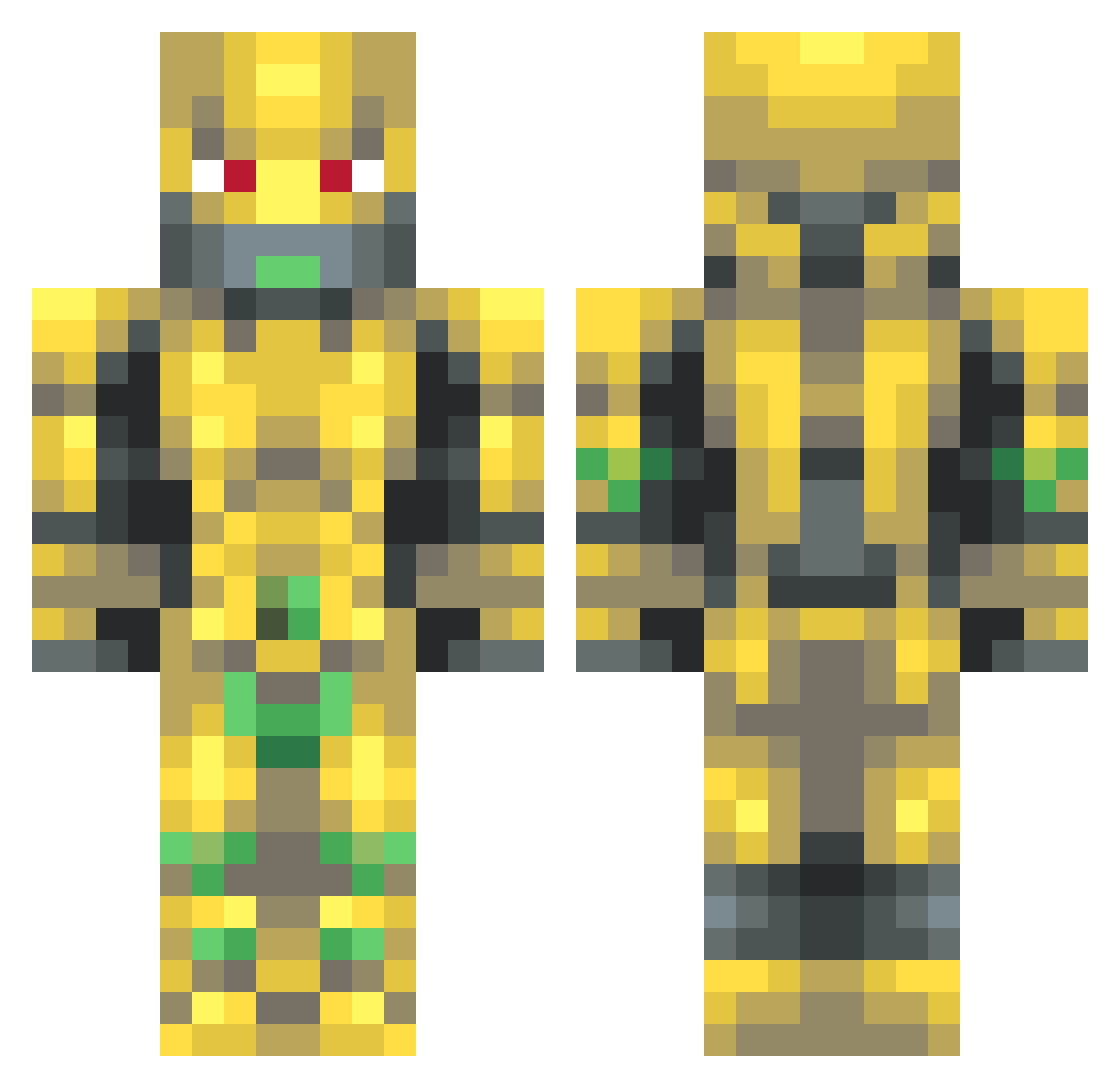 Noahr2862 Minecraft skin, front and back view