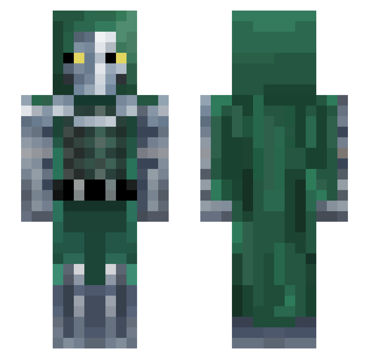 erik_exe Minecraft skin, front and back view