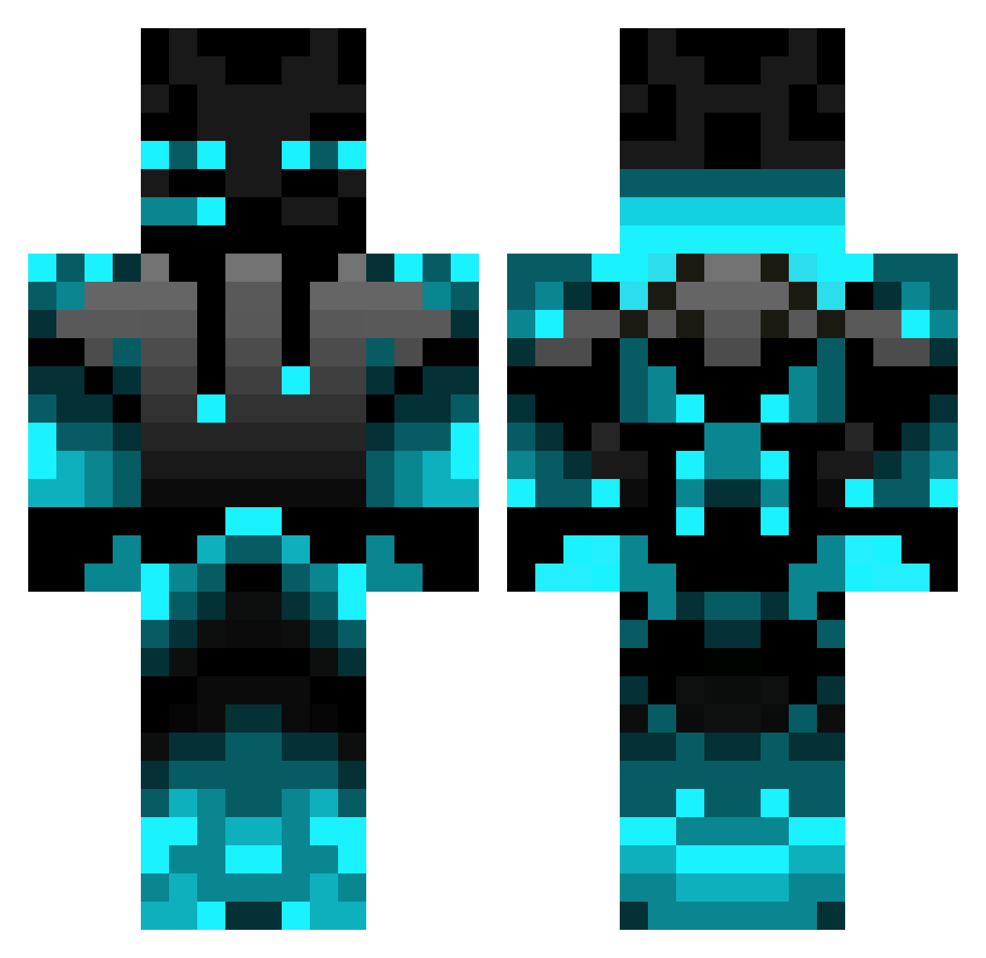 Laserstar1904 Minecraft skin, front and back view
