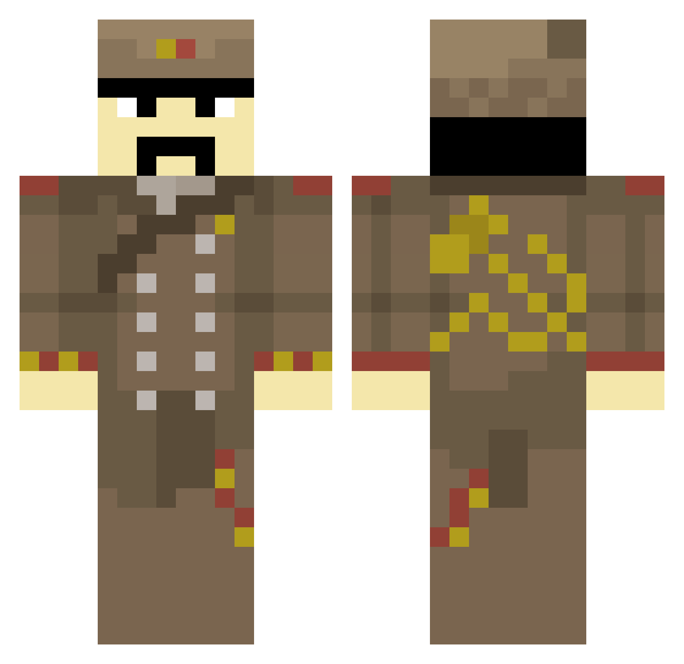 Anjijy Minecraft skin, front and back view