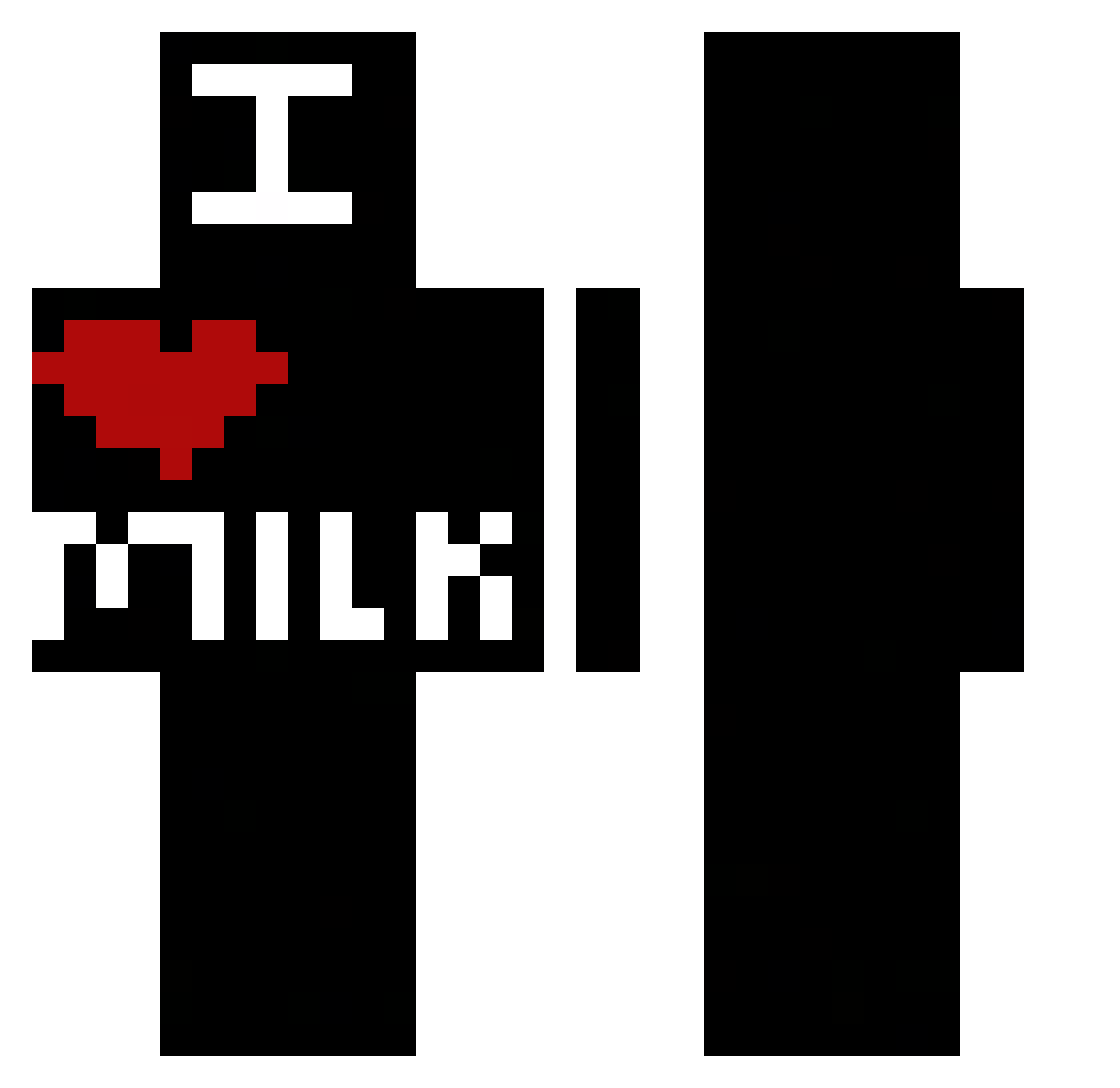 JabolowStoo Minecraft skin, front and back view