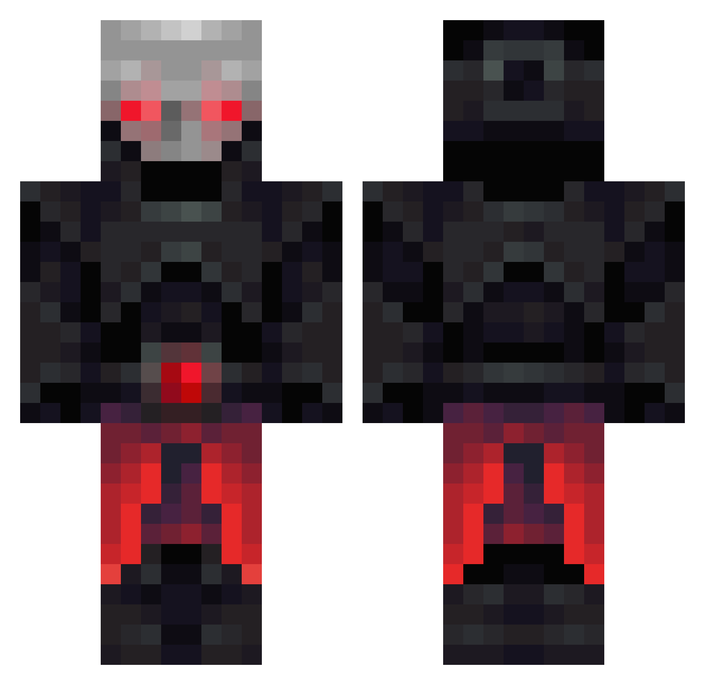 CroustiLoan Minecraft skin, front and back view