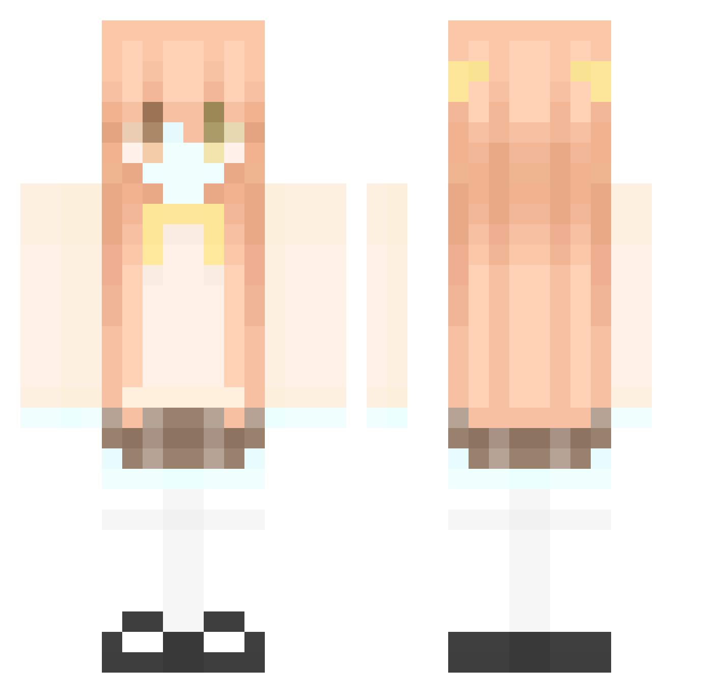 SANGEE76 Minecraft skin, front and back view