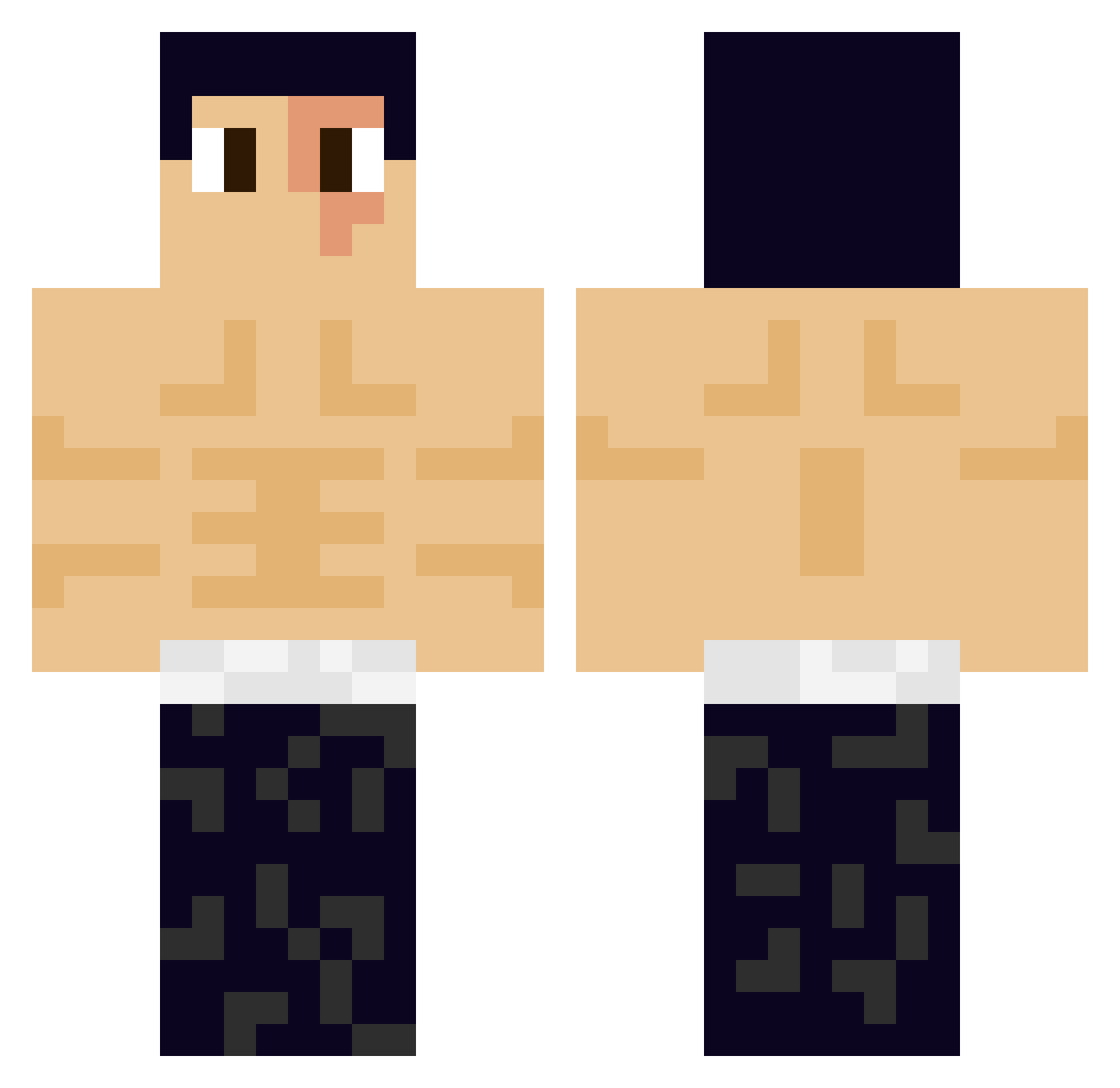 Timzer1 Minecraft skin, front and back view