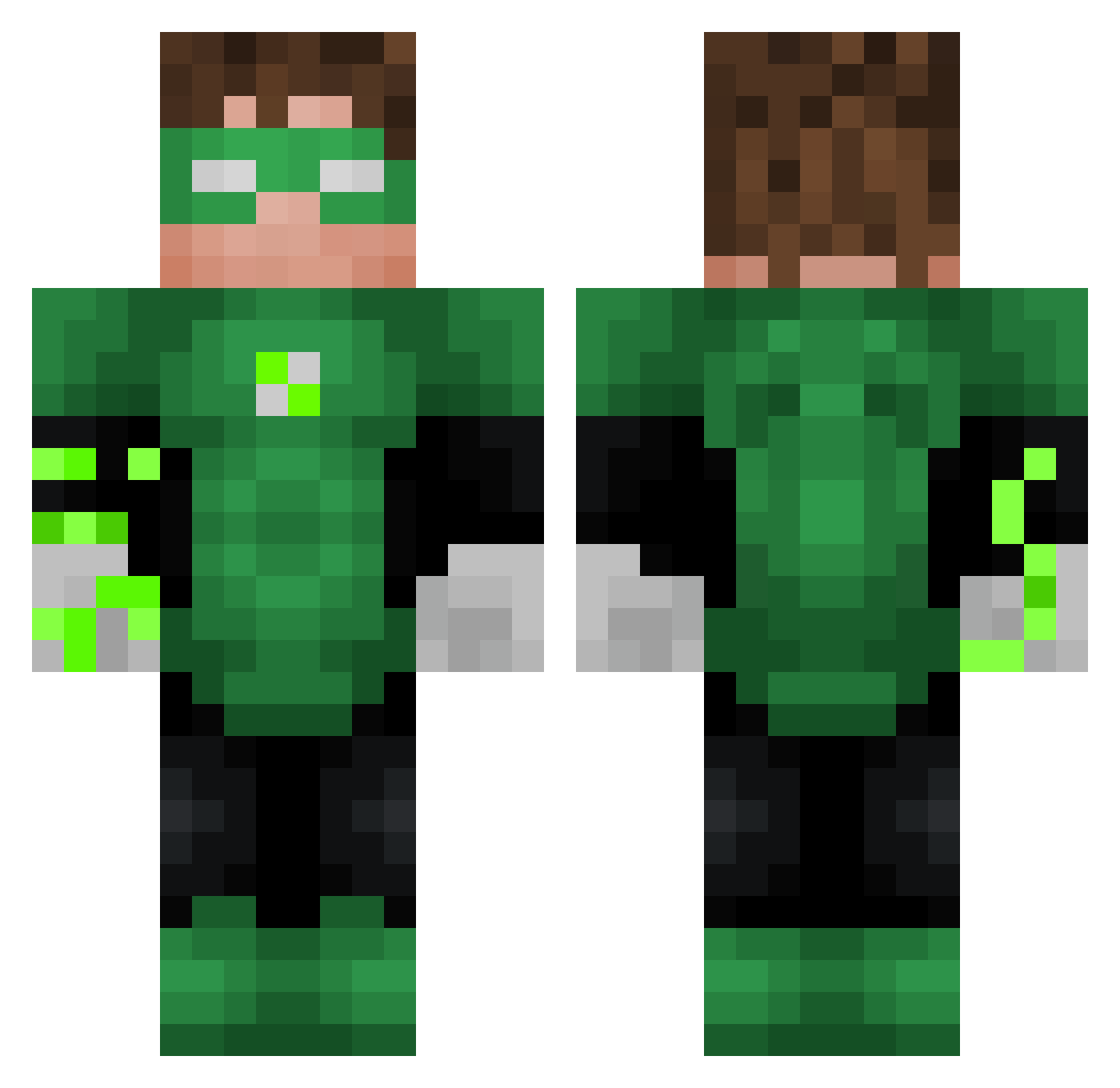Ace_Shimazu Minecraft skin, front and back view