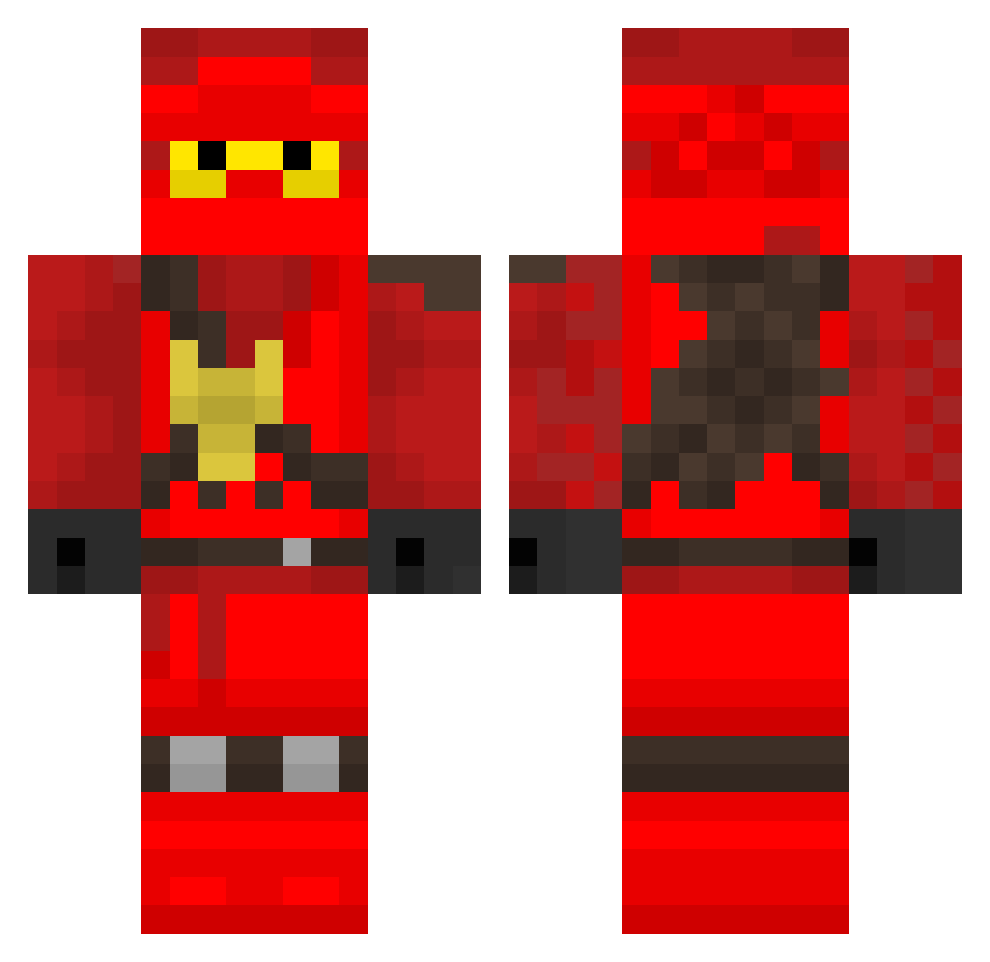 Sixtenblixtn Minecraft skin, front and back view