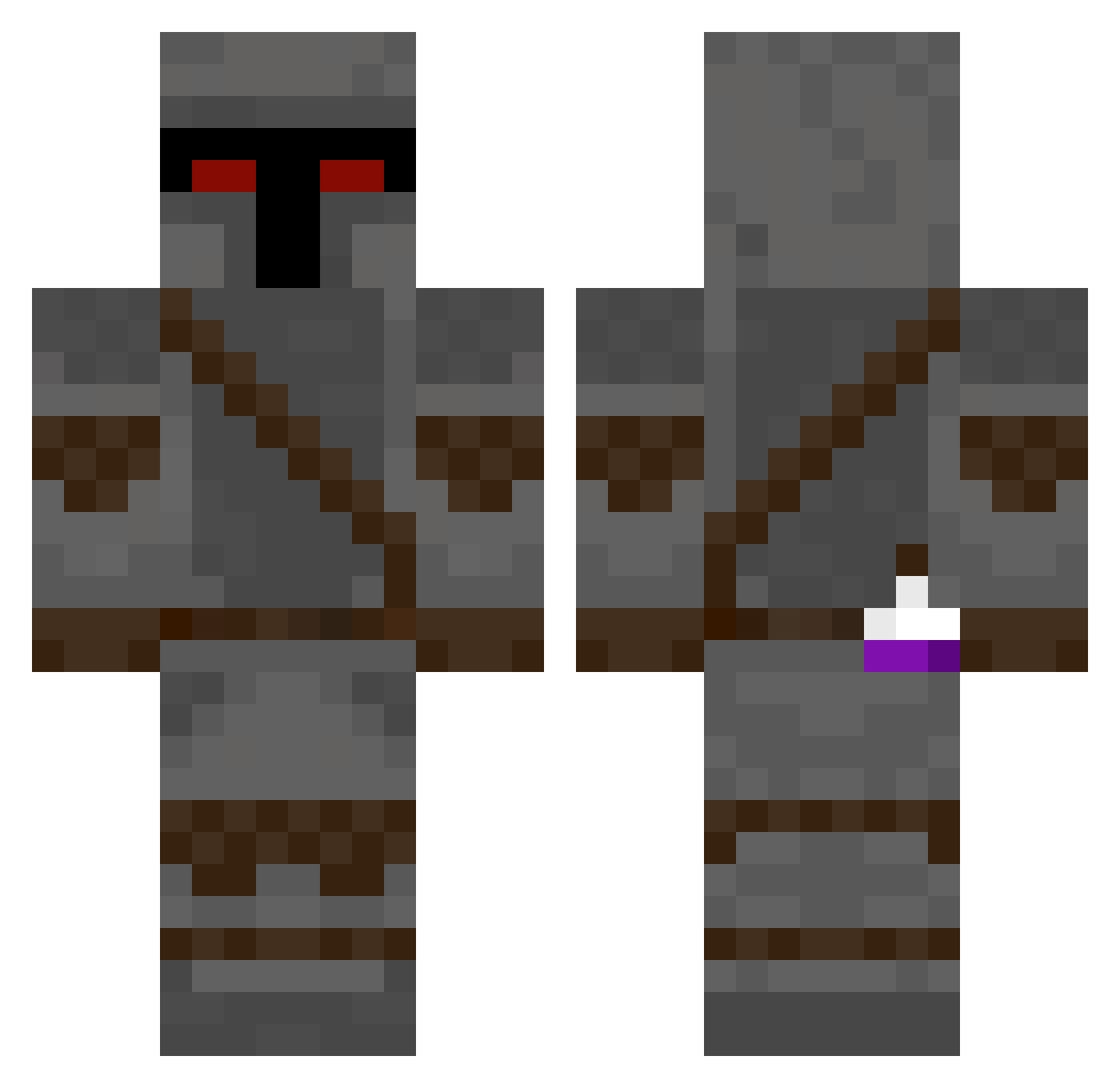 Cheesedemon6 Minecraft skin, front and back view