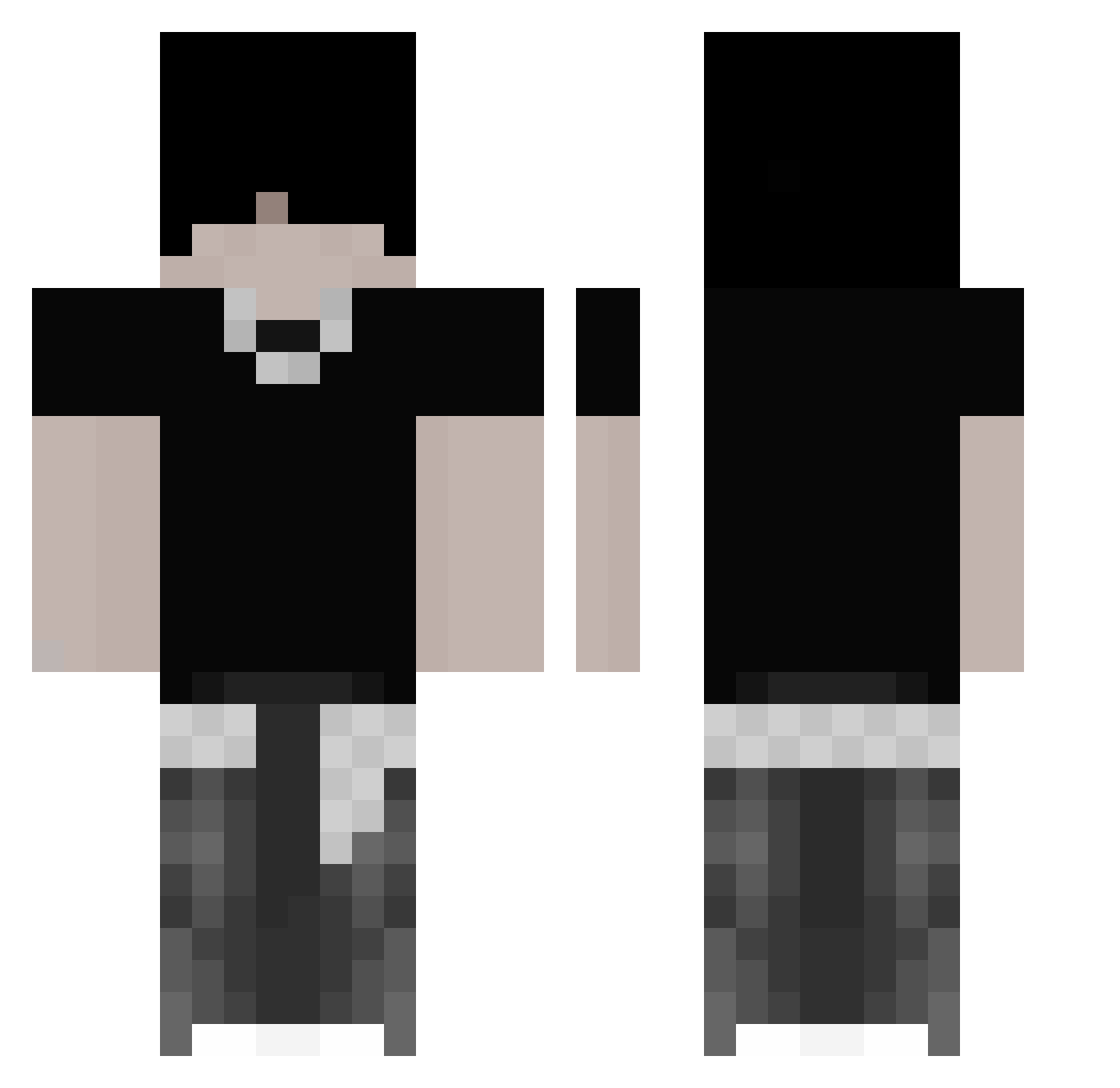 Arthurzinhonnn Minecraft skin, front and back view