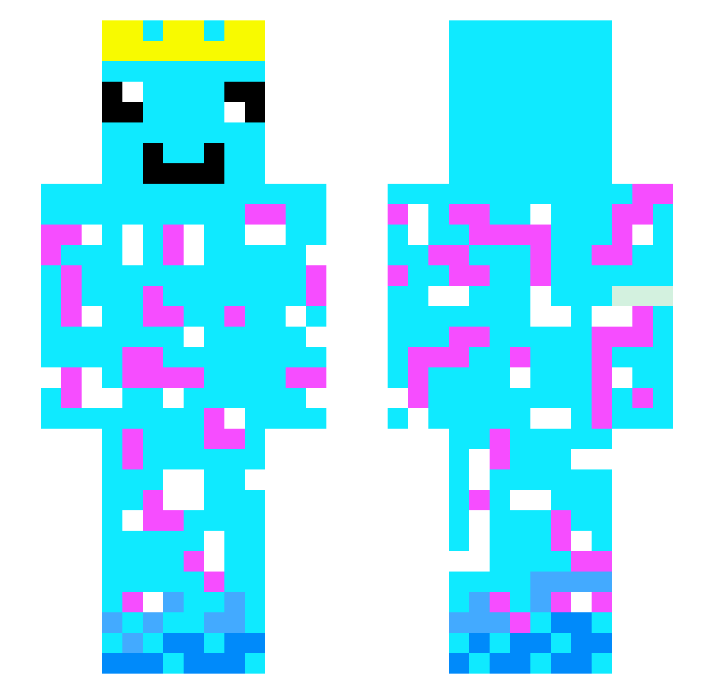 Jutko Minecraft skin, front and back view