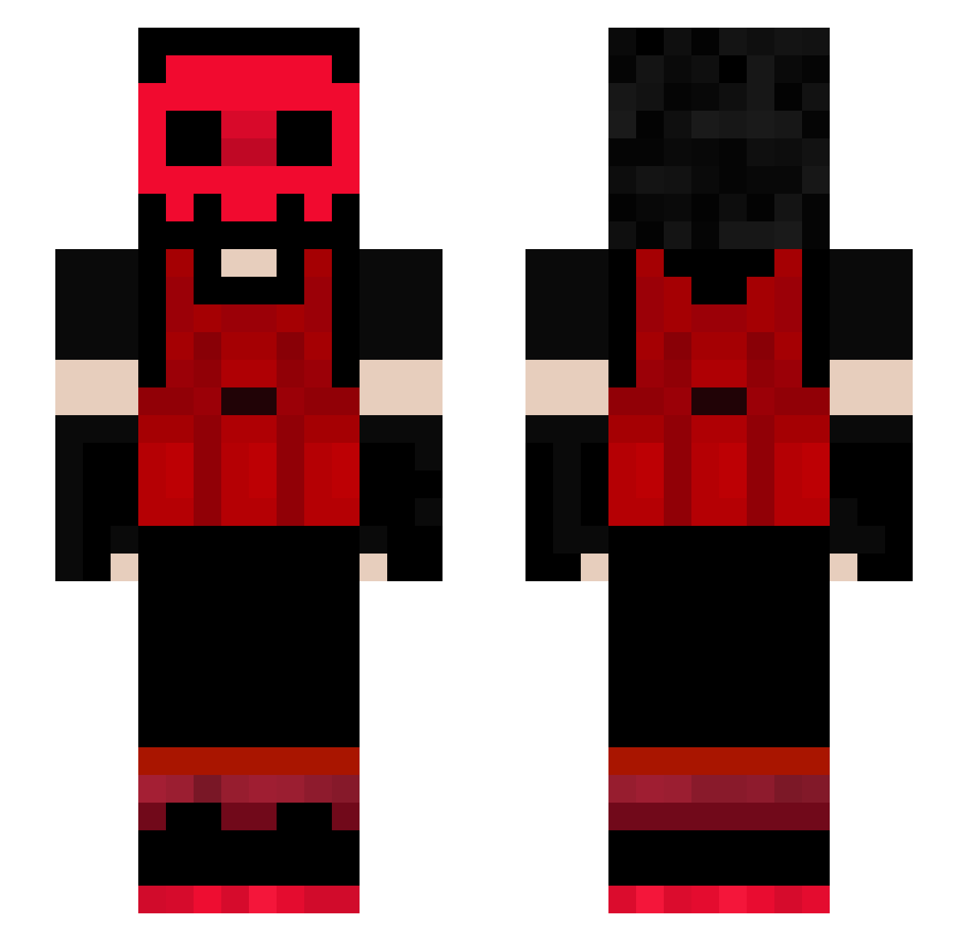 ayudagamer Minecraft skin, front and back view