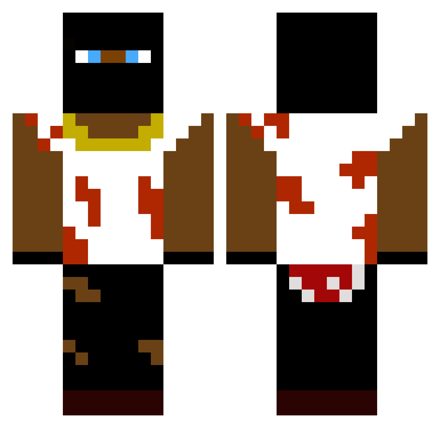 Yamal Minecraft skin, front and back view