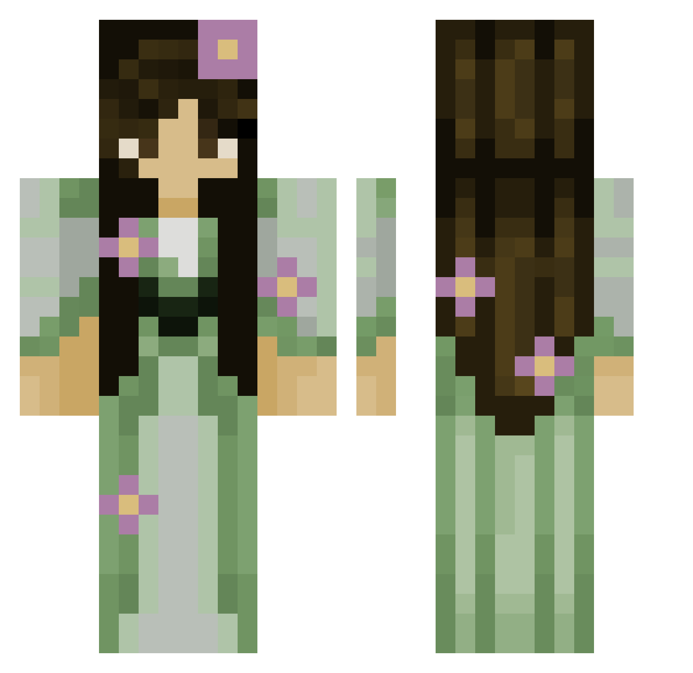 robynjemma Minecraft skin, front and back view