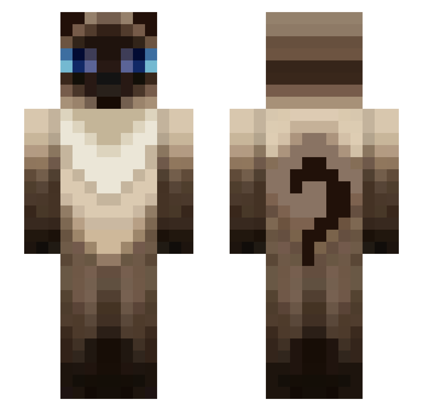 vqlerie4 Minecraft skin, front and back view