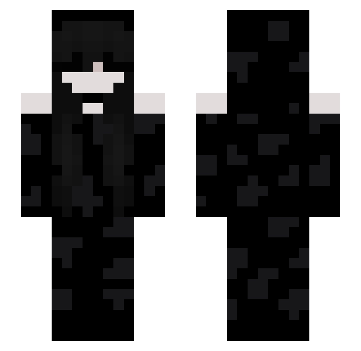 Mothnoctis Minecraft skin, front and back view