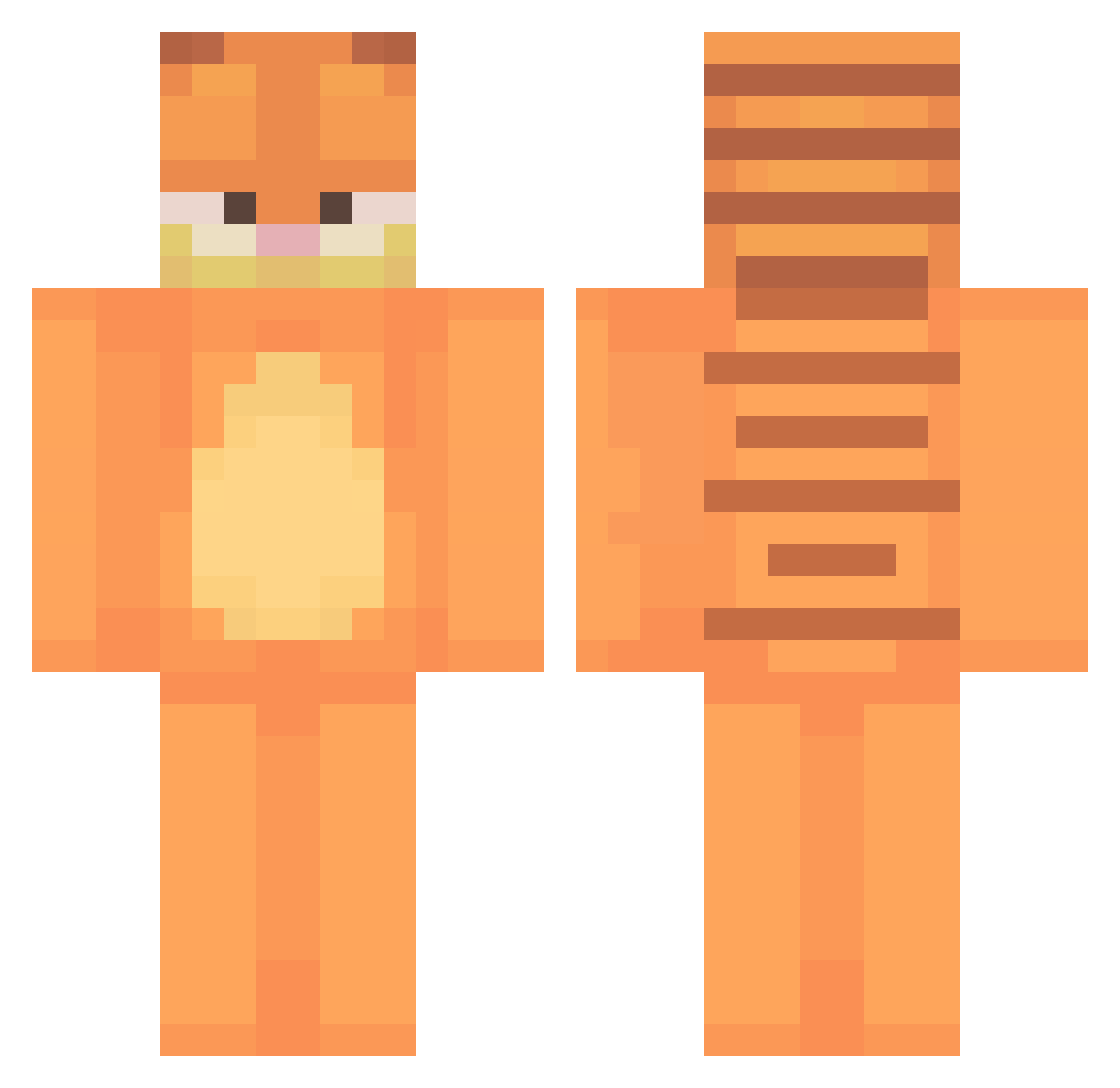 oceannnn Minecraft skin, front and back view