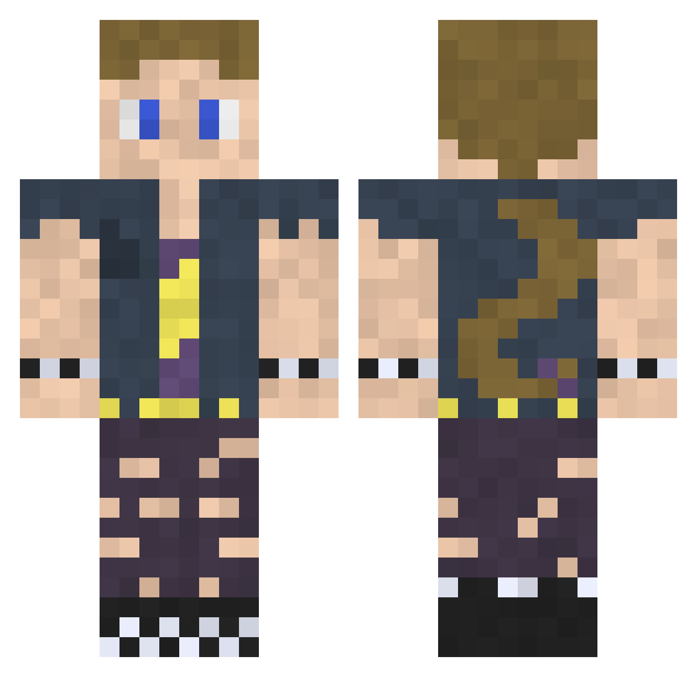 EWN13 Minecraft skin, front and back view