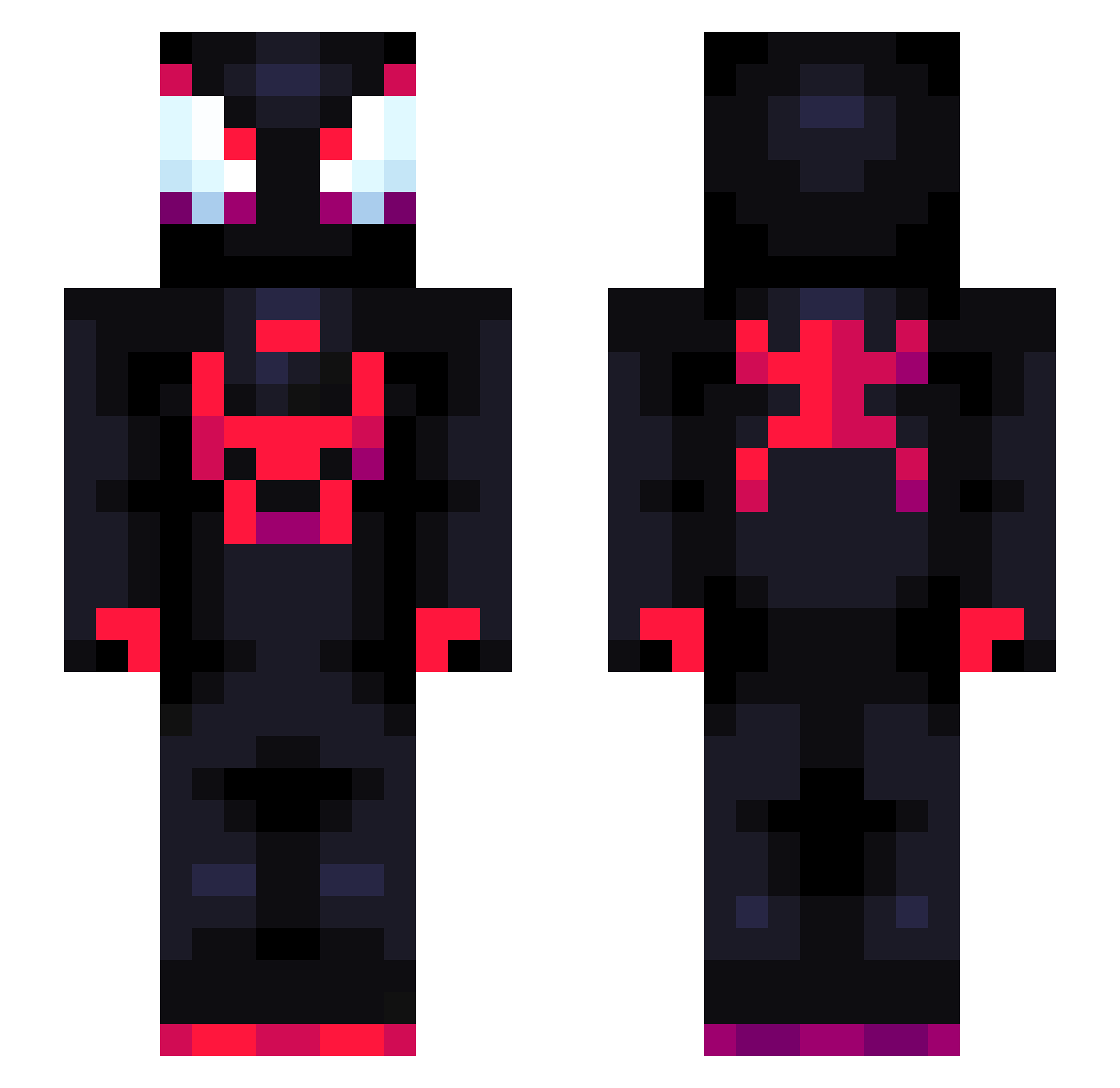 Keewui Minecraft skin, front and back view
