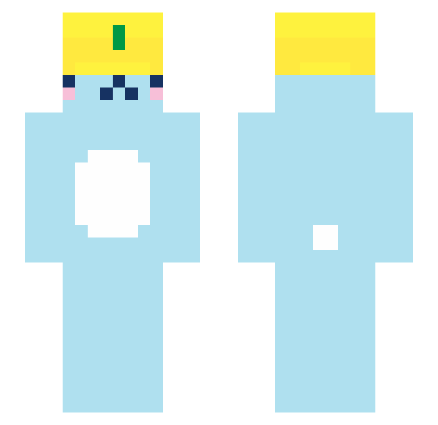 Mao_0425 Minecraft skin, front and back view