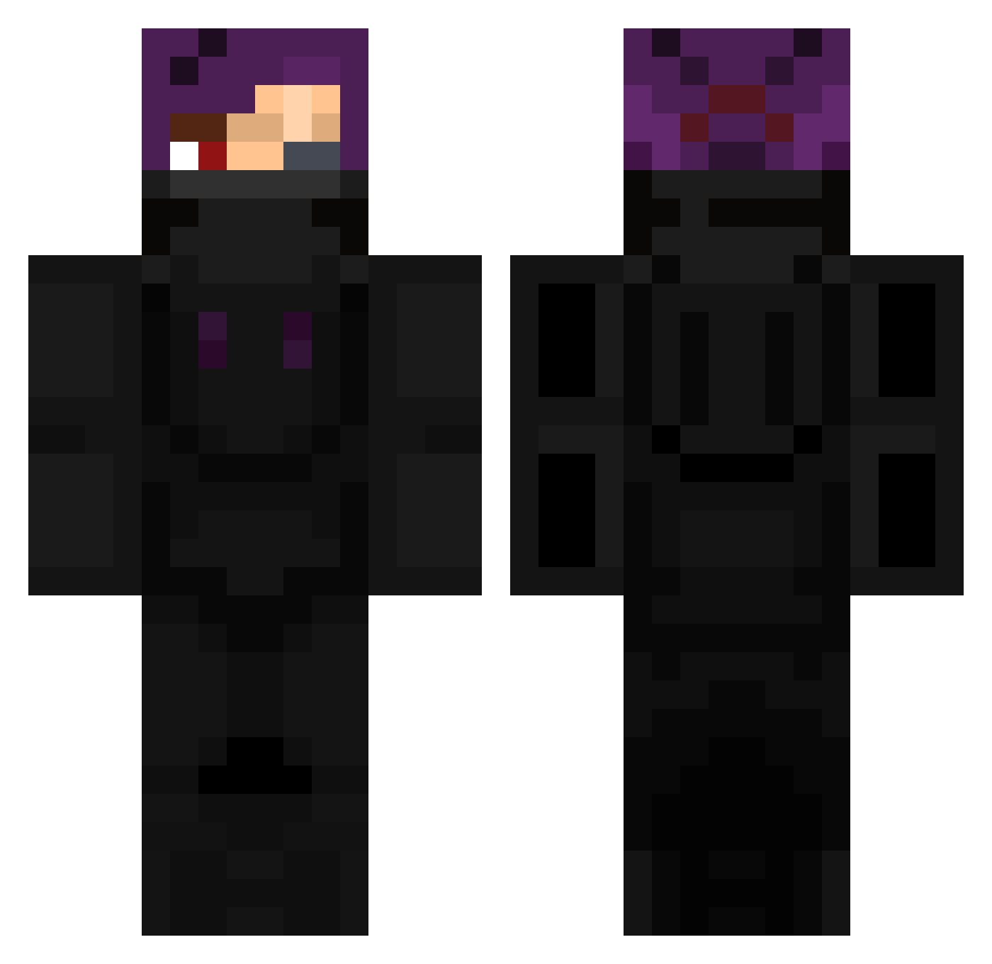 kymiti Minecraft skin, front and back view