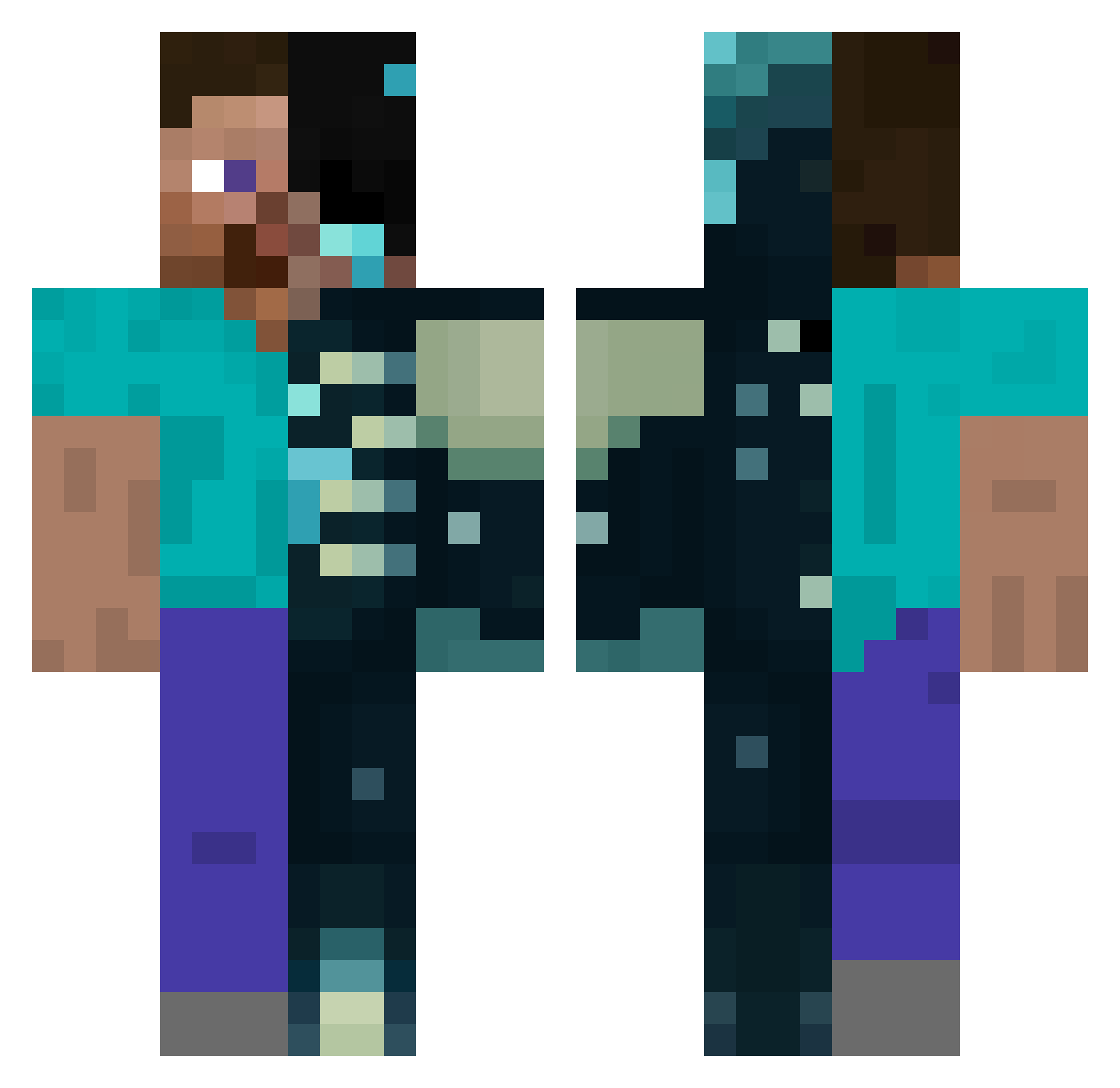 Minecraft84266 Minecraft skin, front and back view