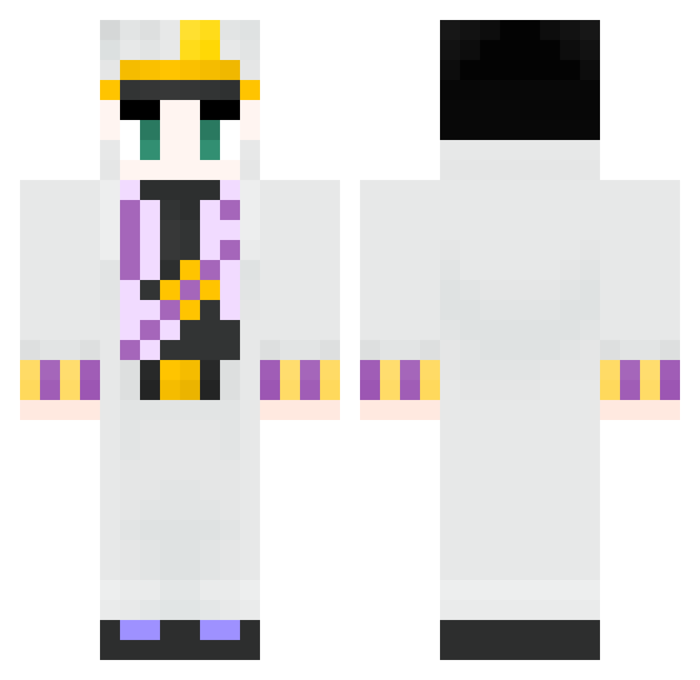 Jade0204 Minecraft skin, front and back view