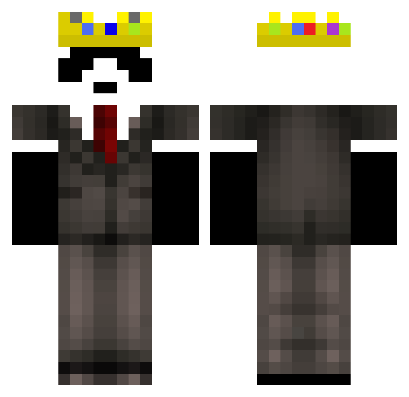 IdoThePlayer22 Minecraft skin, front and back view