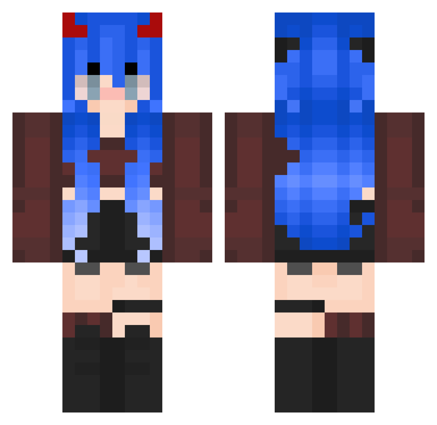 Toasty_Beans Minecraft skin, front and back view