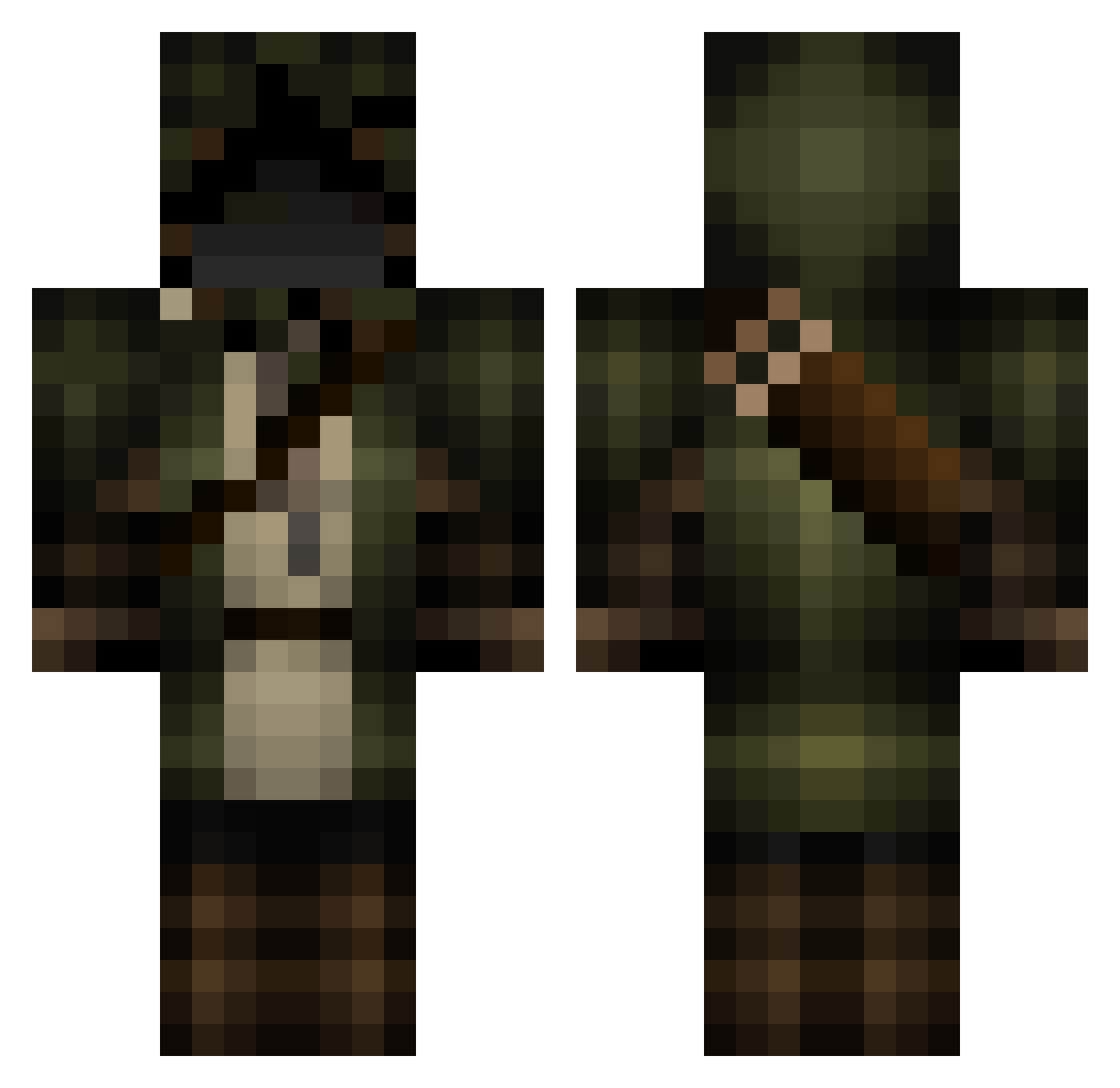 LenigeRick Minecraft skin, front and back view