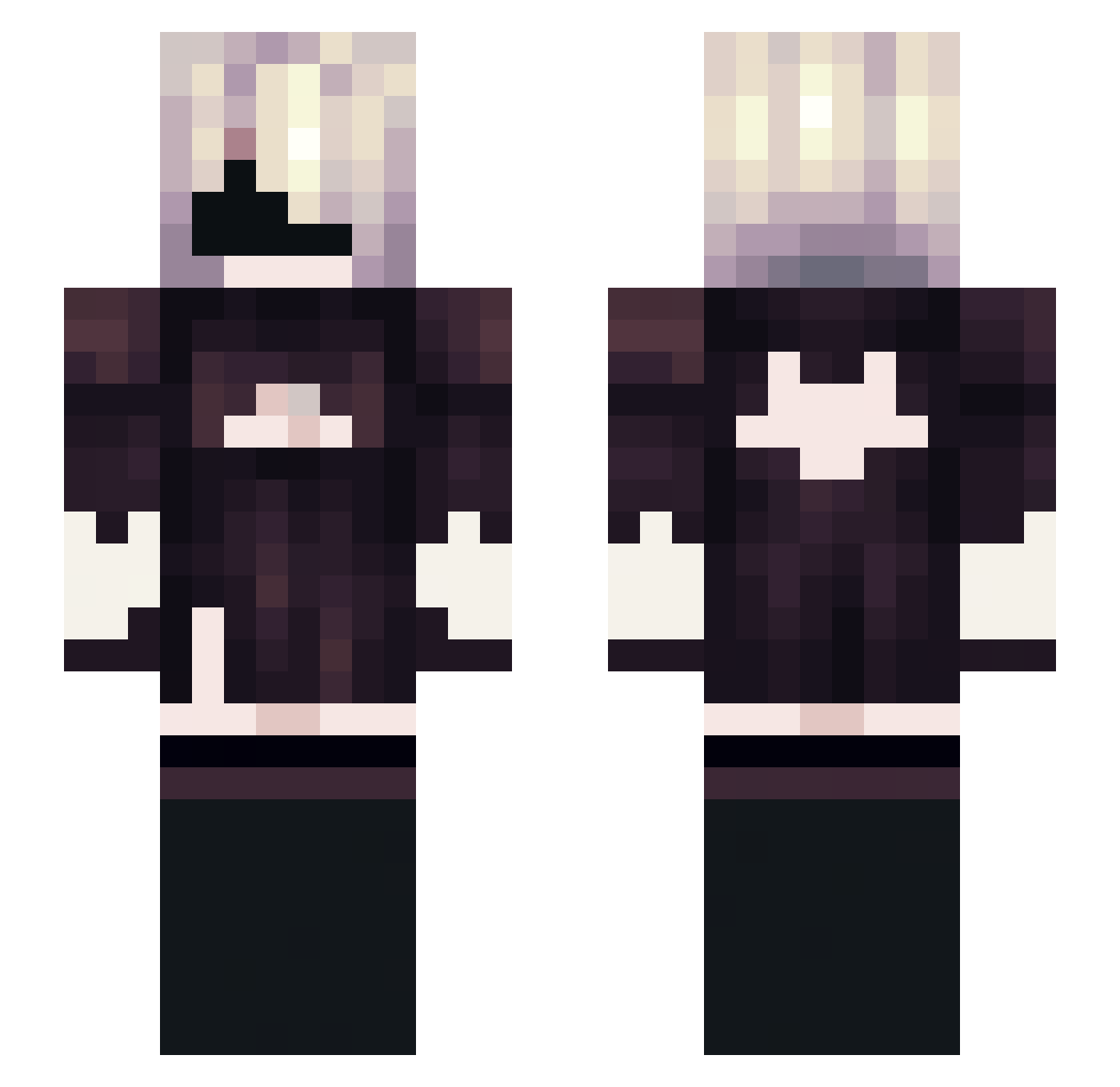 righttoewart Minecraft skin, front and back view