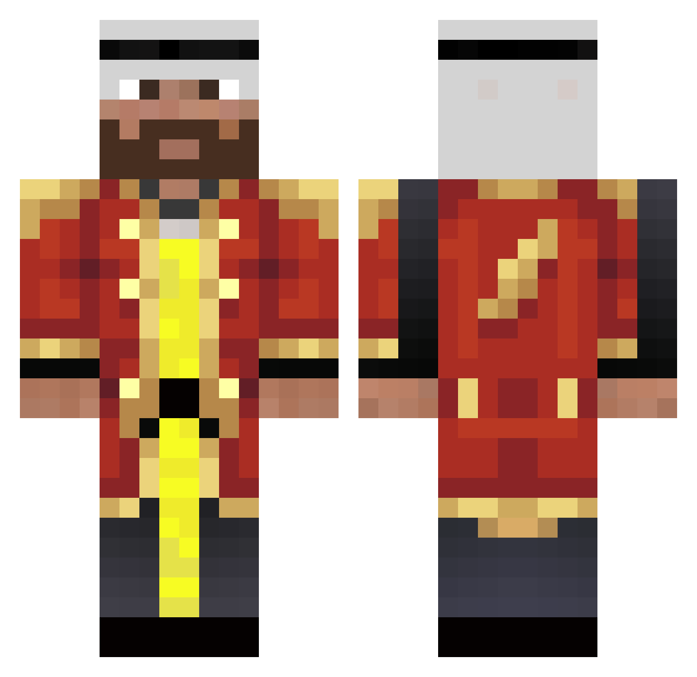 Shaykh Minecraft skin, front and back view