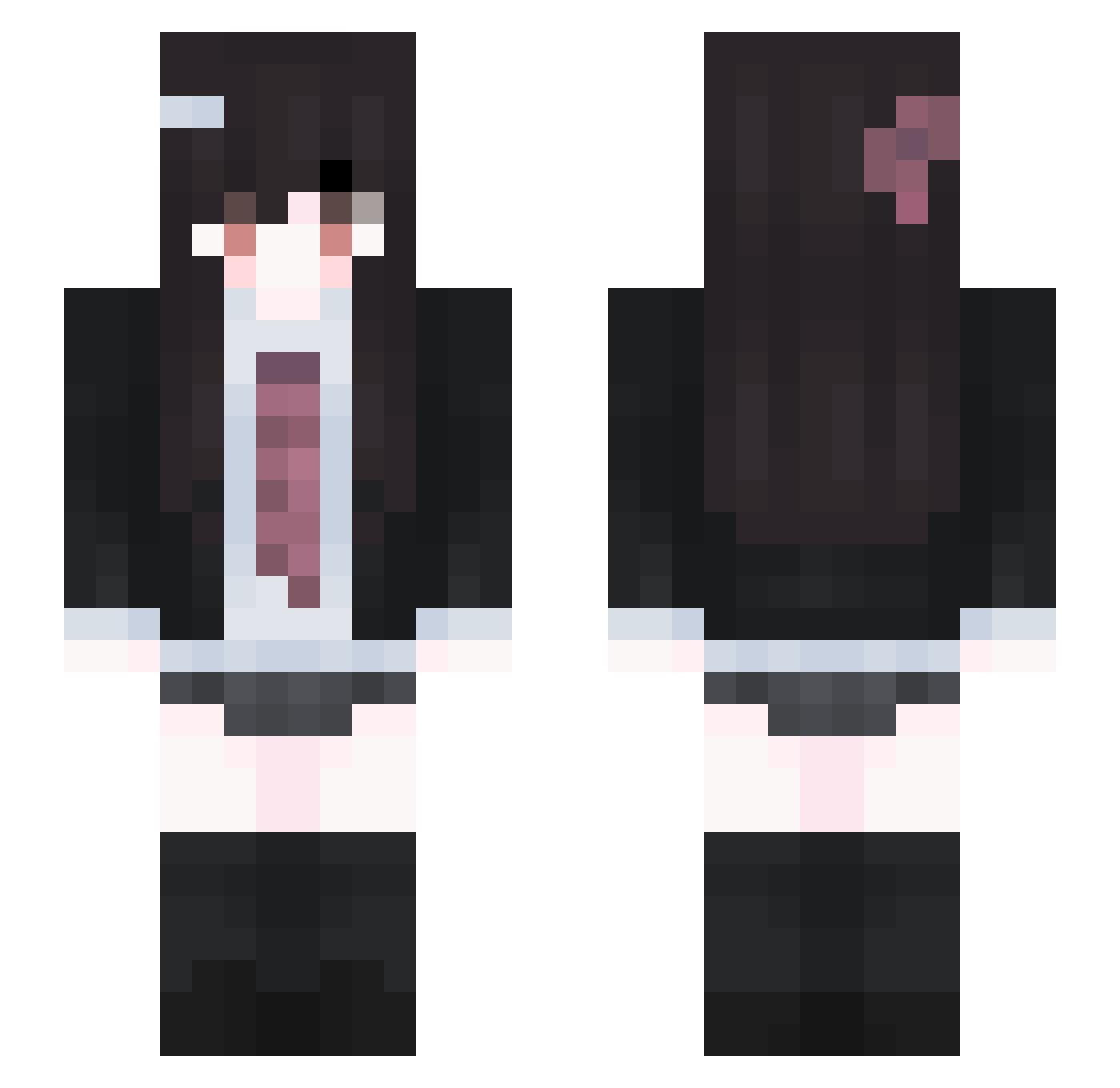 GoIden_Diva Minecraft skin, front and back view