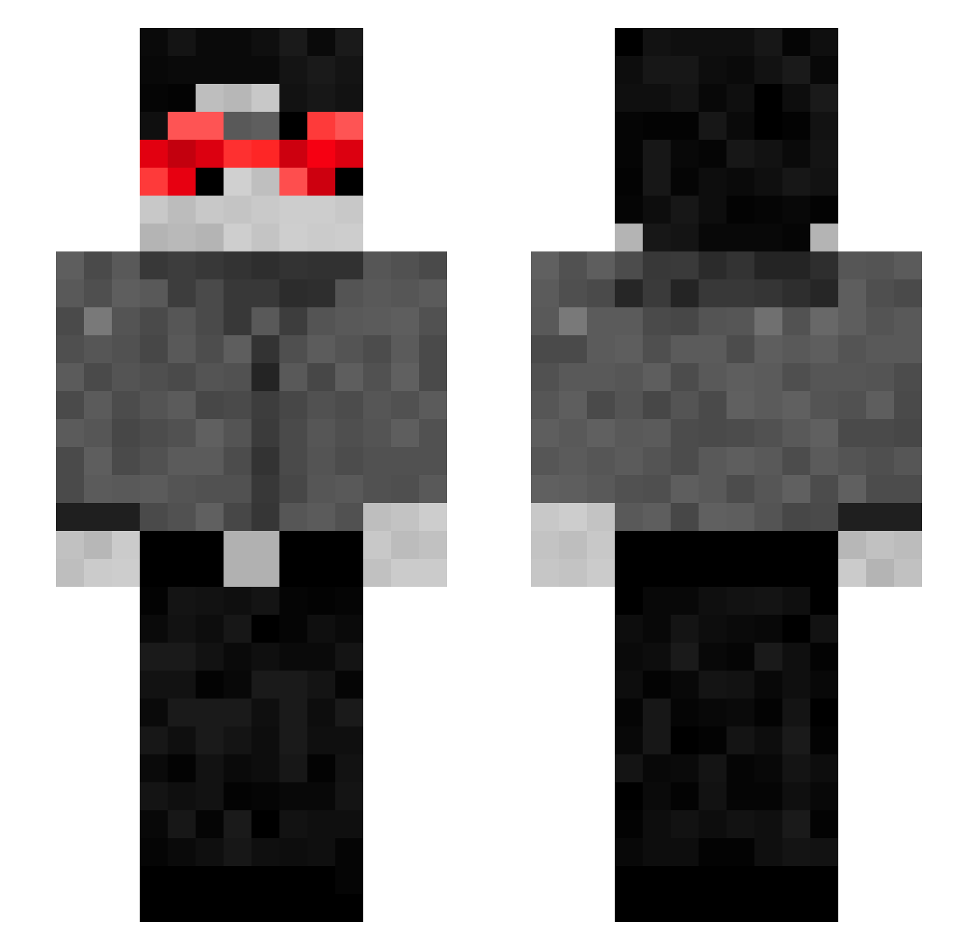 XiozTaschez Minecraft skin, front and back view