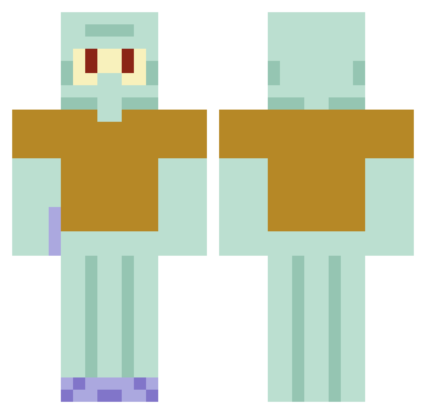 ultrathuggertron Minecraft skin, front and back view