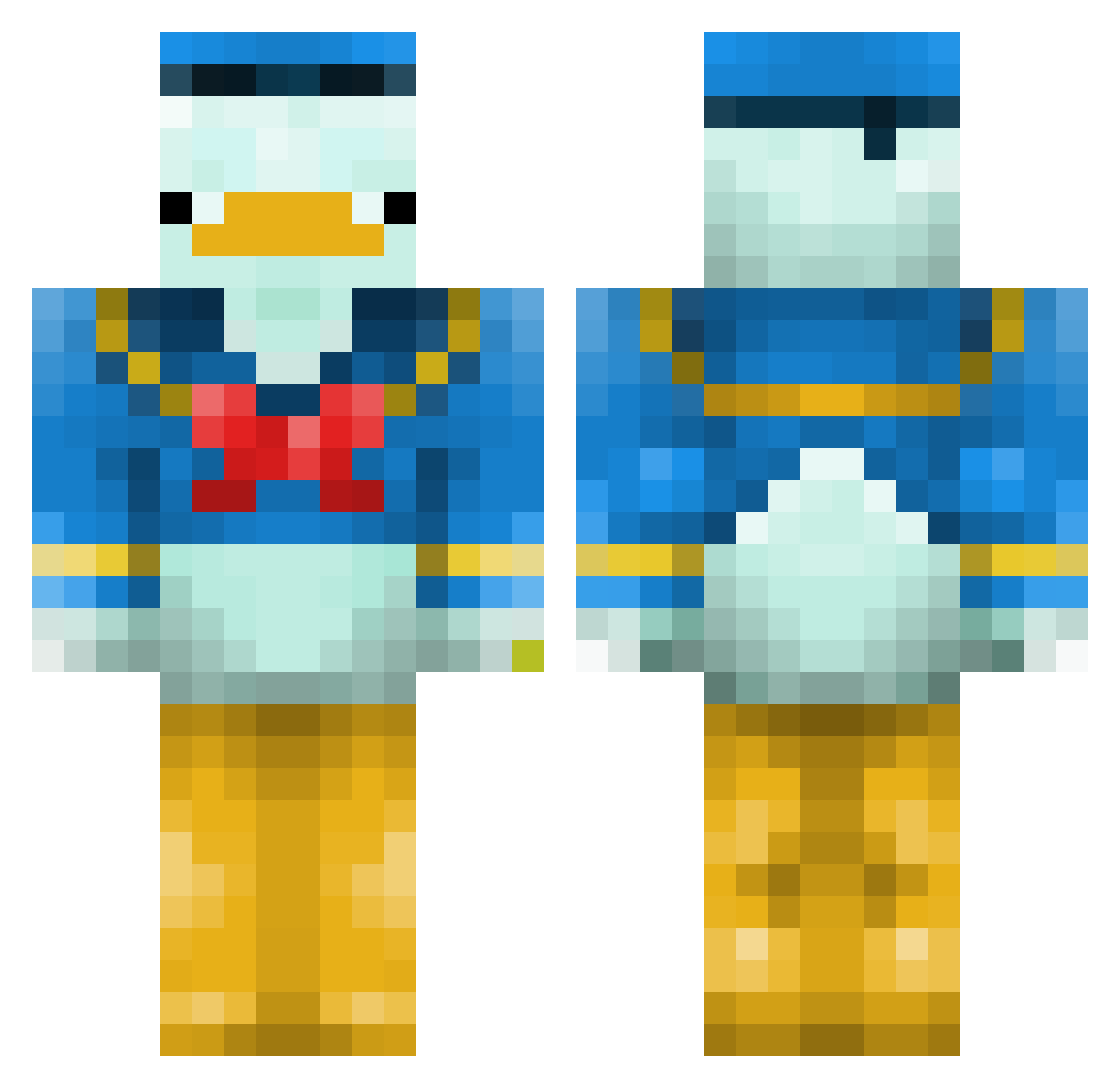 porakone_ Minecraft skin, front and back view