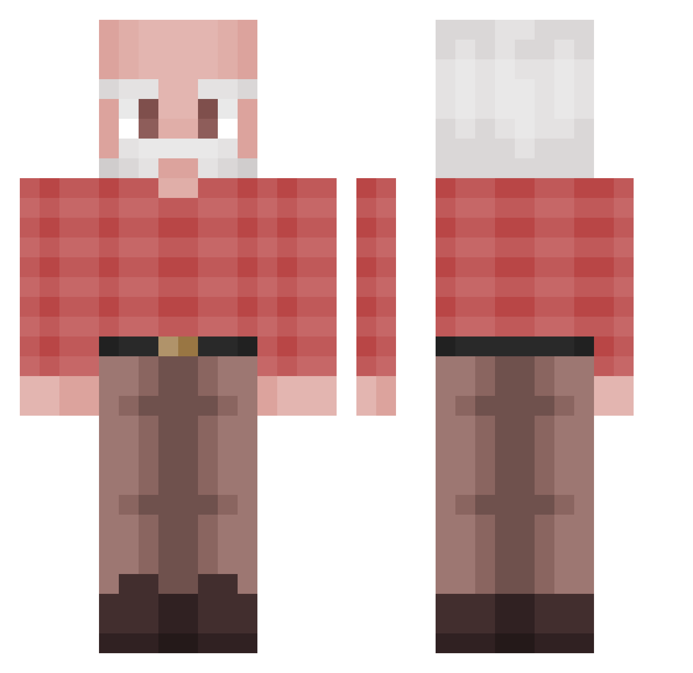 imDOLA Minecraft skin, front and back view
