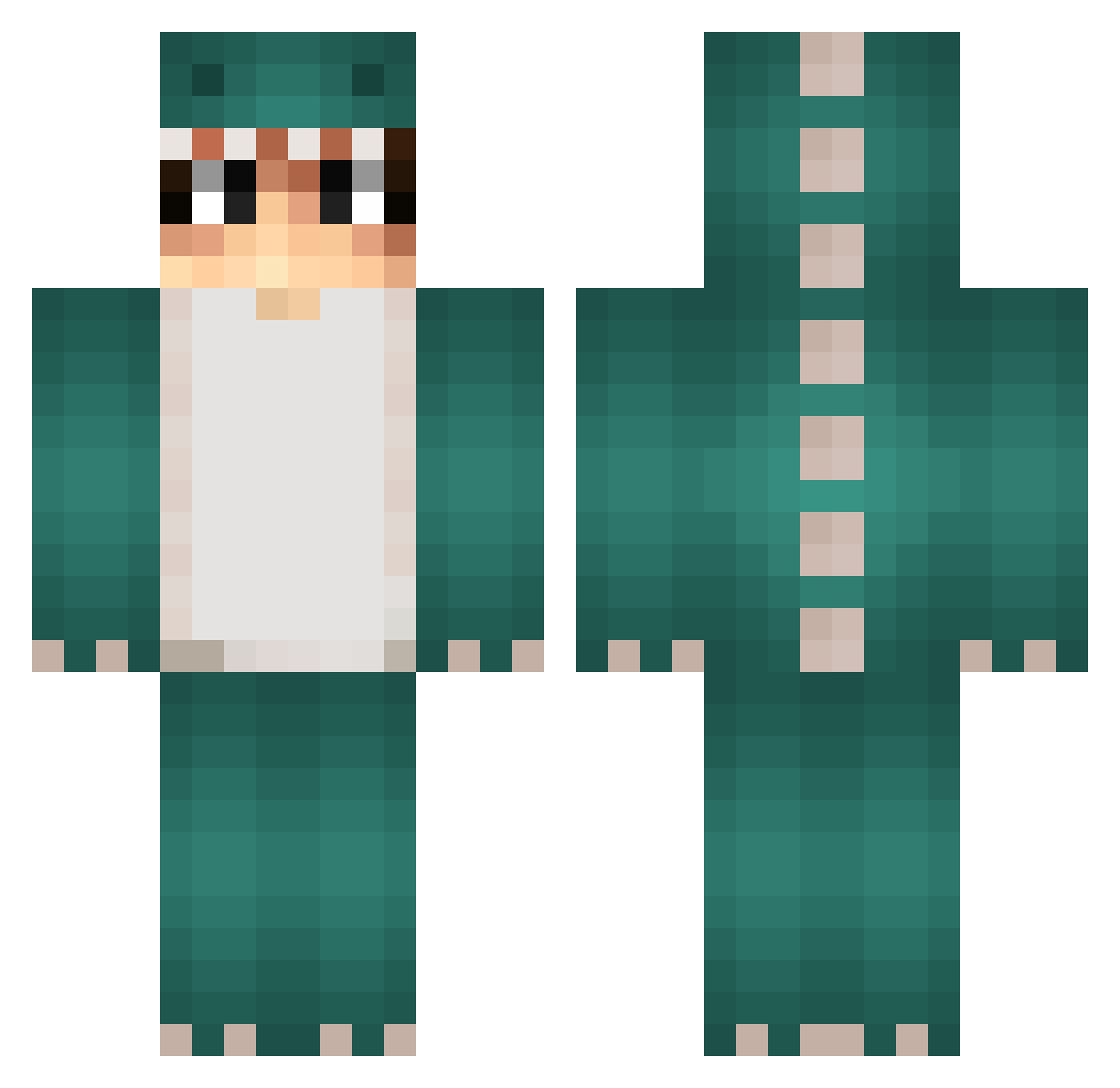 serqiodood Minecraft skin, front and back view
