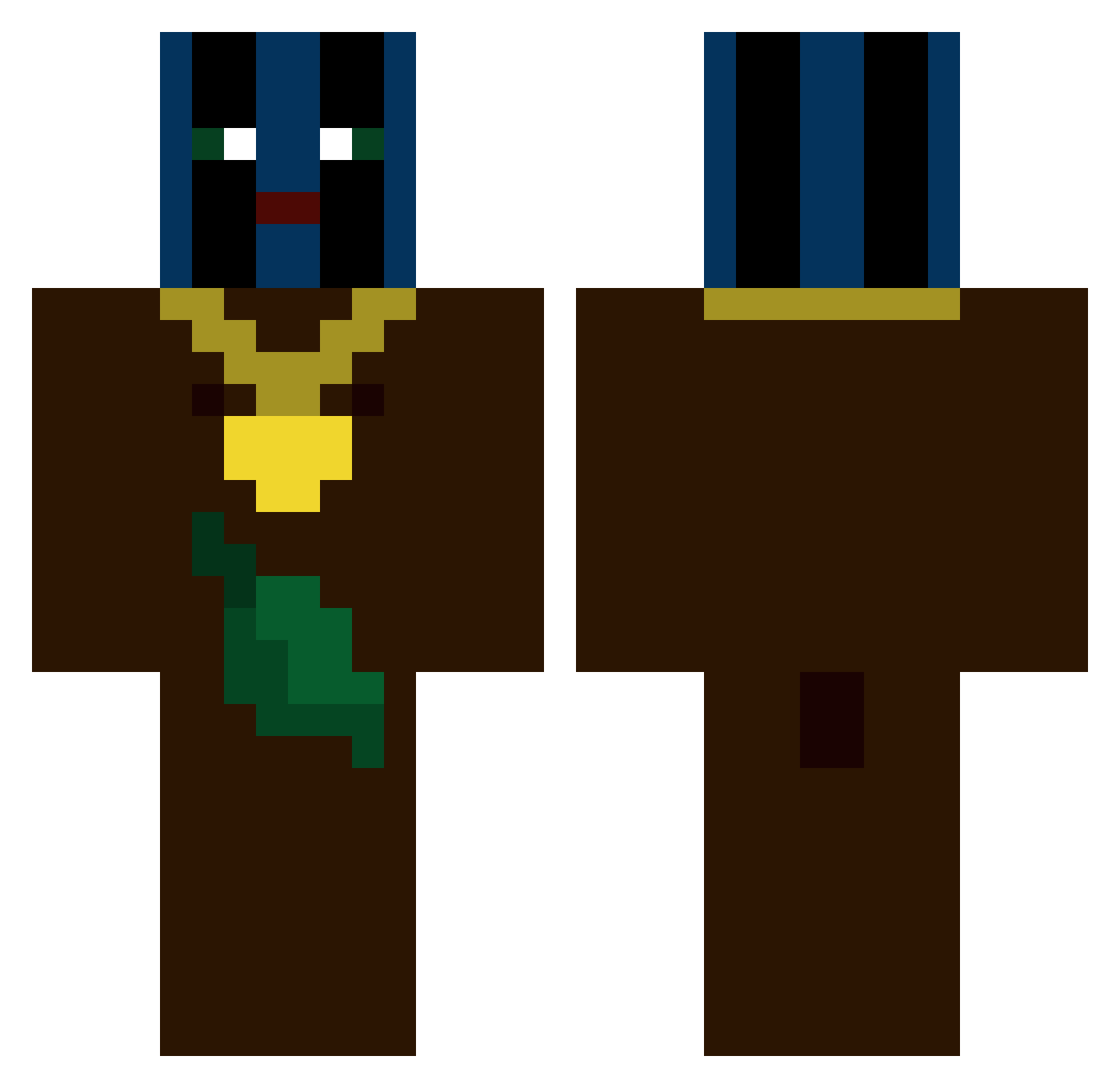 zeequuuuu Minecraft skin, front and back view