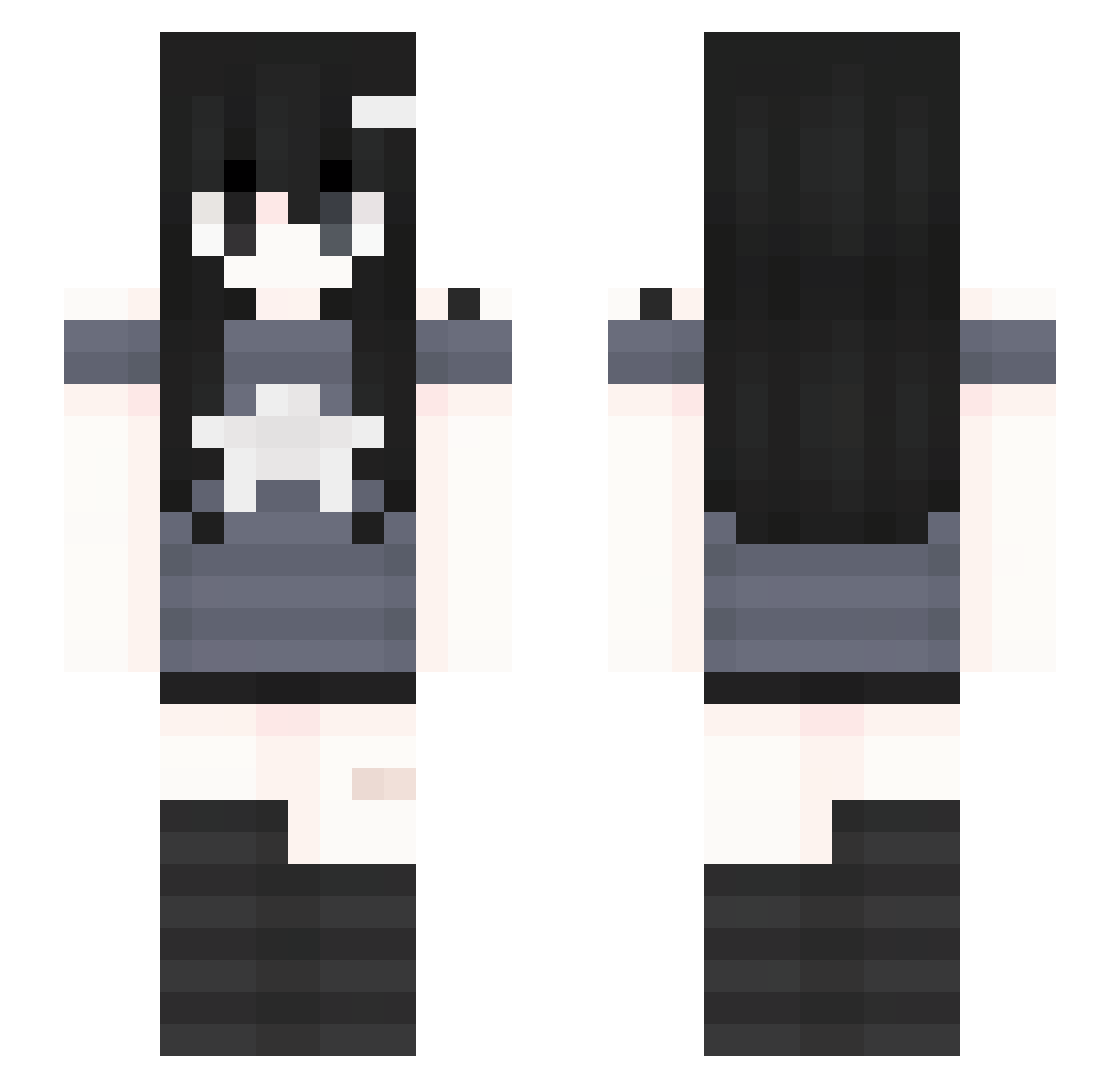 eaven Minecraft skin, front and back view
