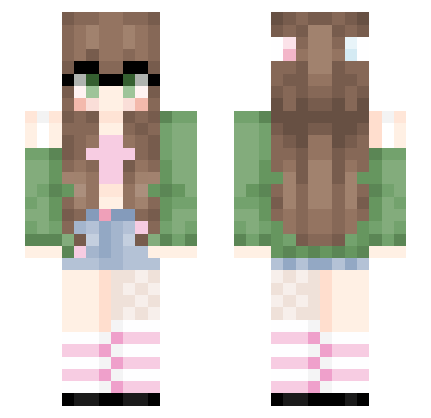 Callmeemerich Minecraft skin, front and back view