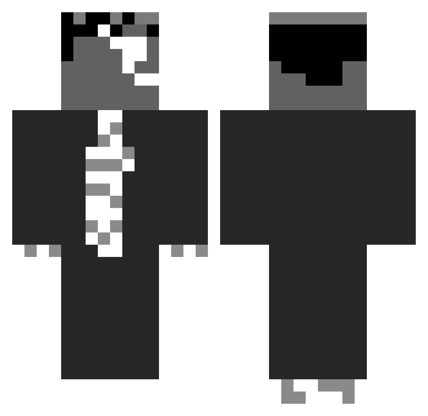 MALLYWAREZ Minecraft skin, front and back view