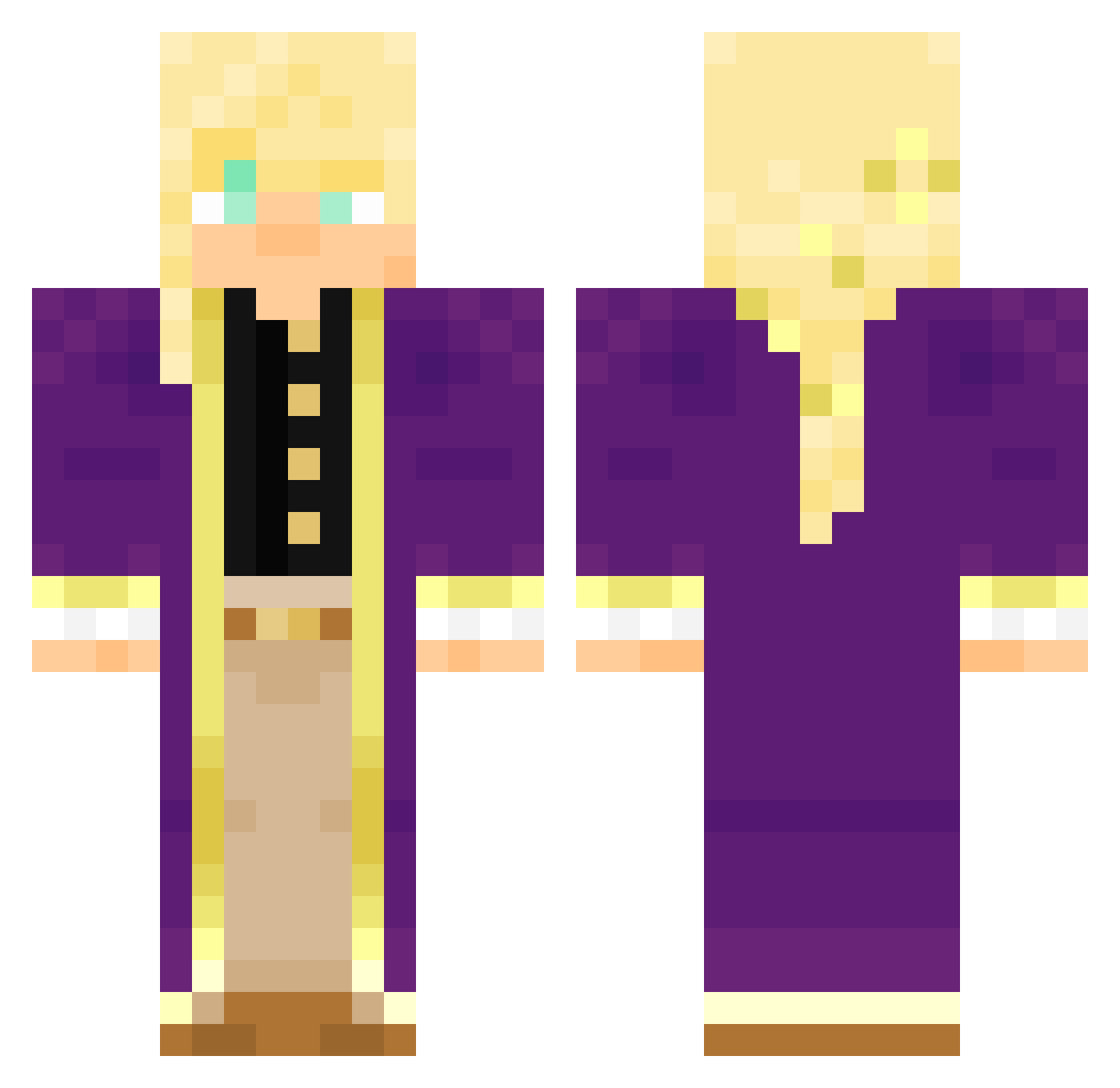 Wierdo7777777G Minecraft skin, front and back view