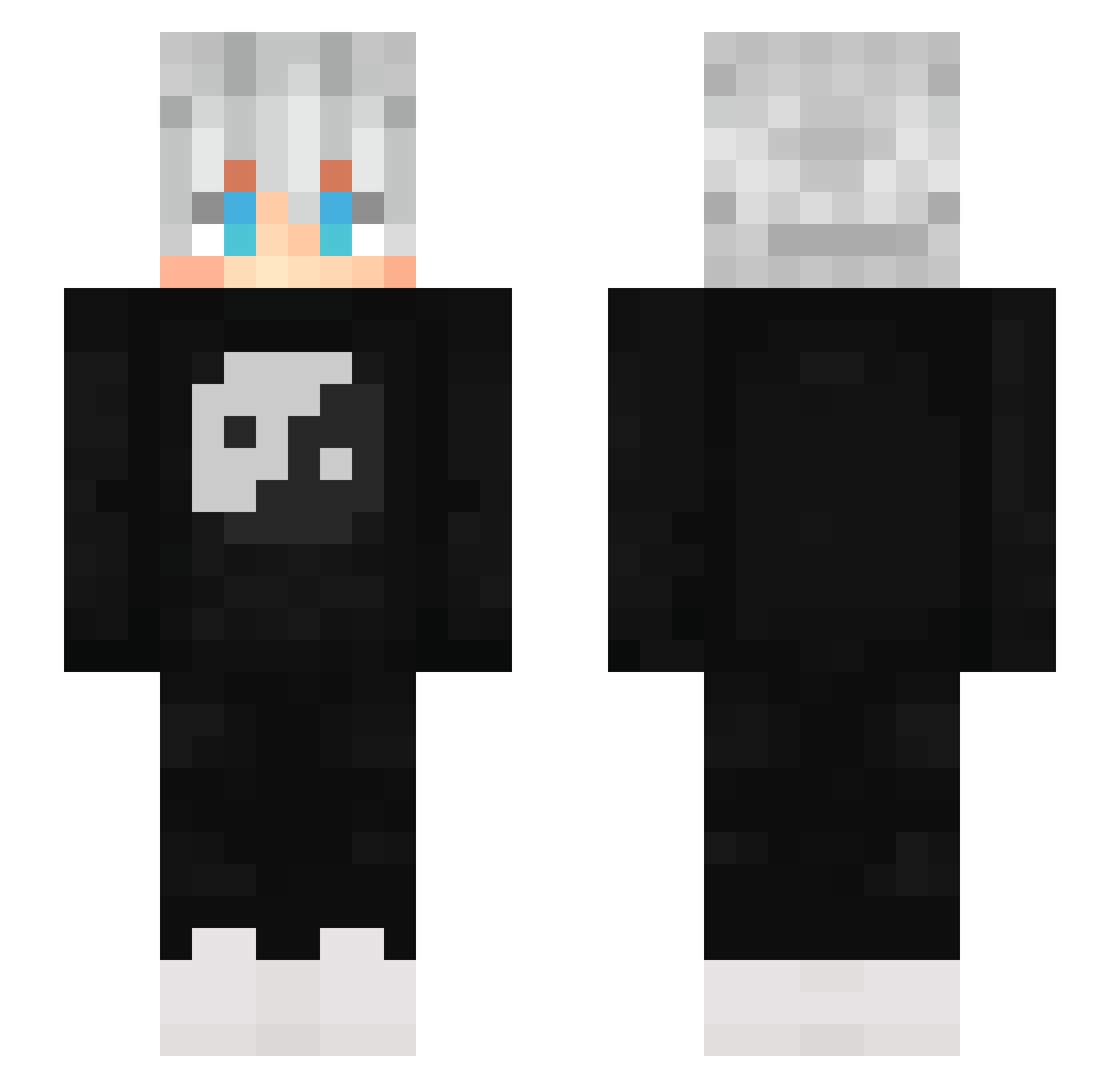 Noahlucass Minecraft skin, front and back view