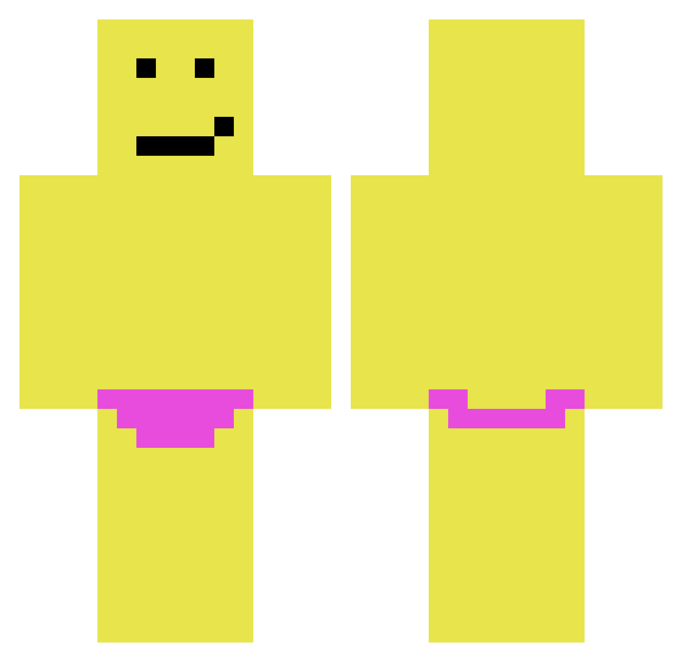 fizzbro Minecraft skin, front and back view