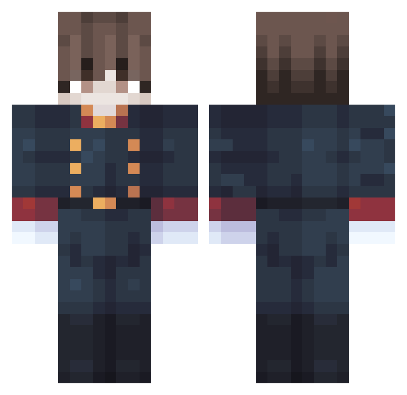 MOHDGT Minecraft skin, front and back view