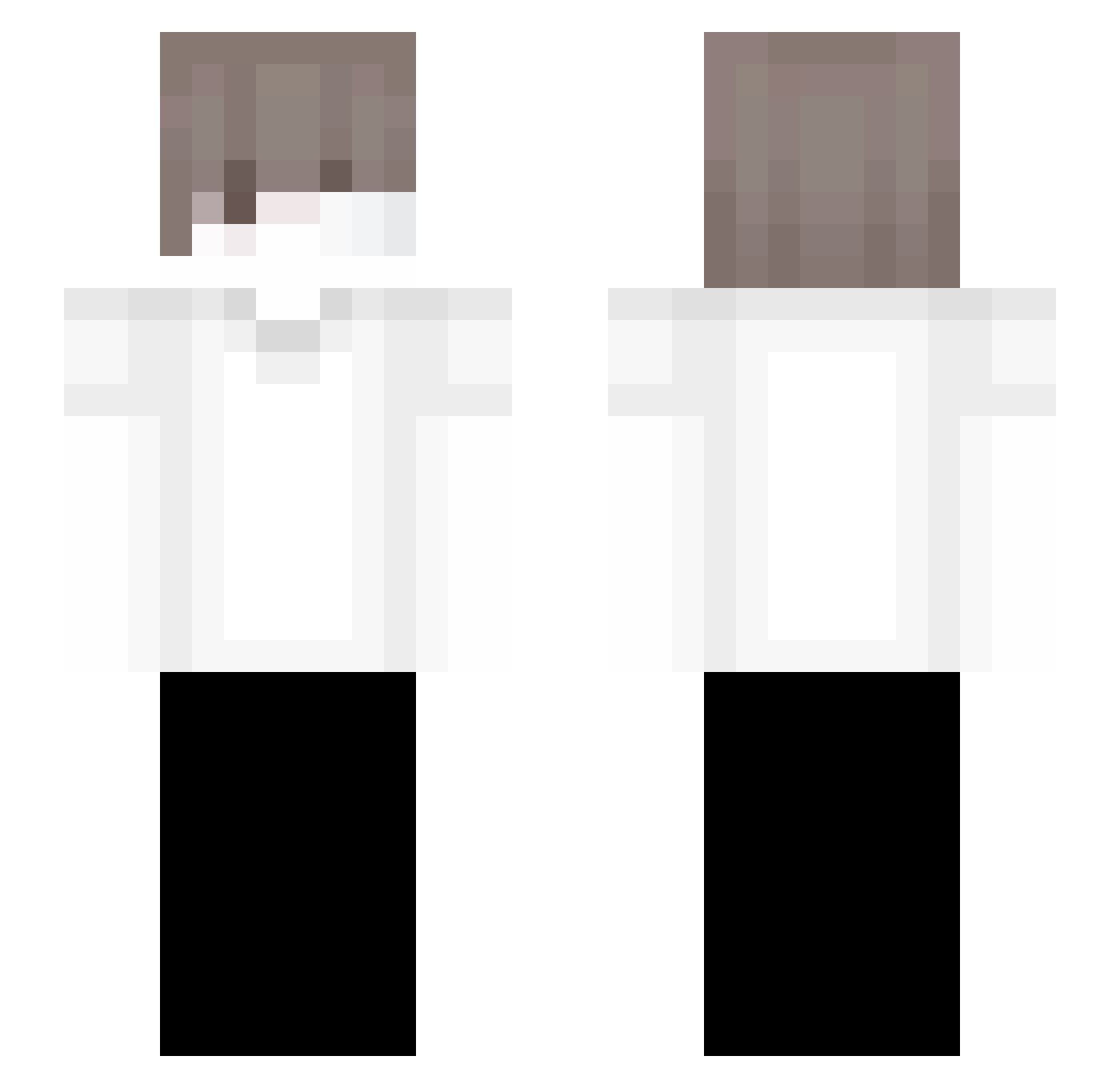 13q Minecraft skin, front and back view