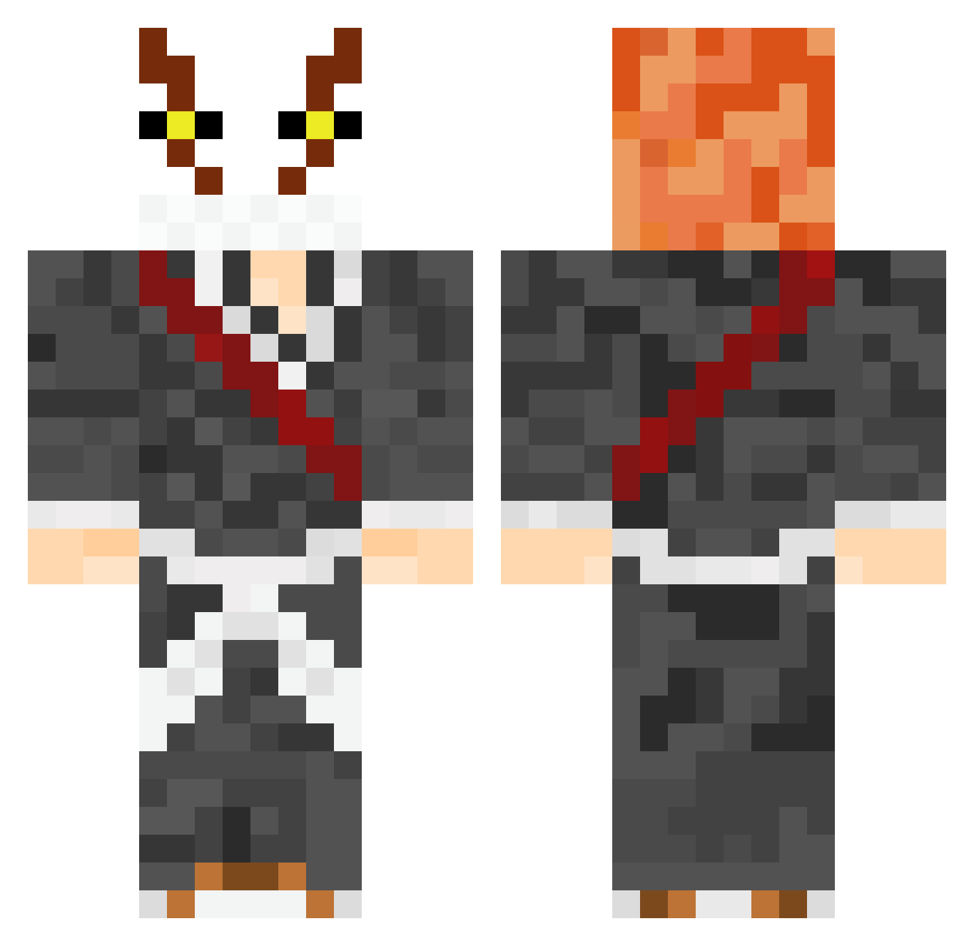 Vexed_ii Minecraft skin, front and back view