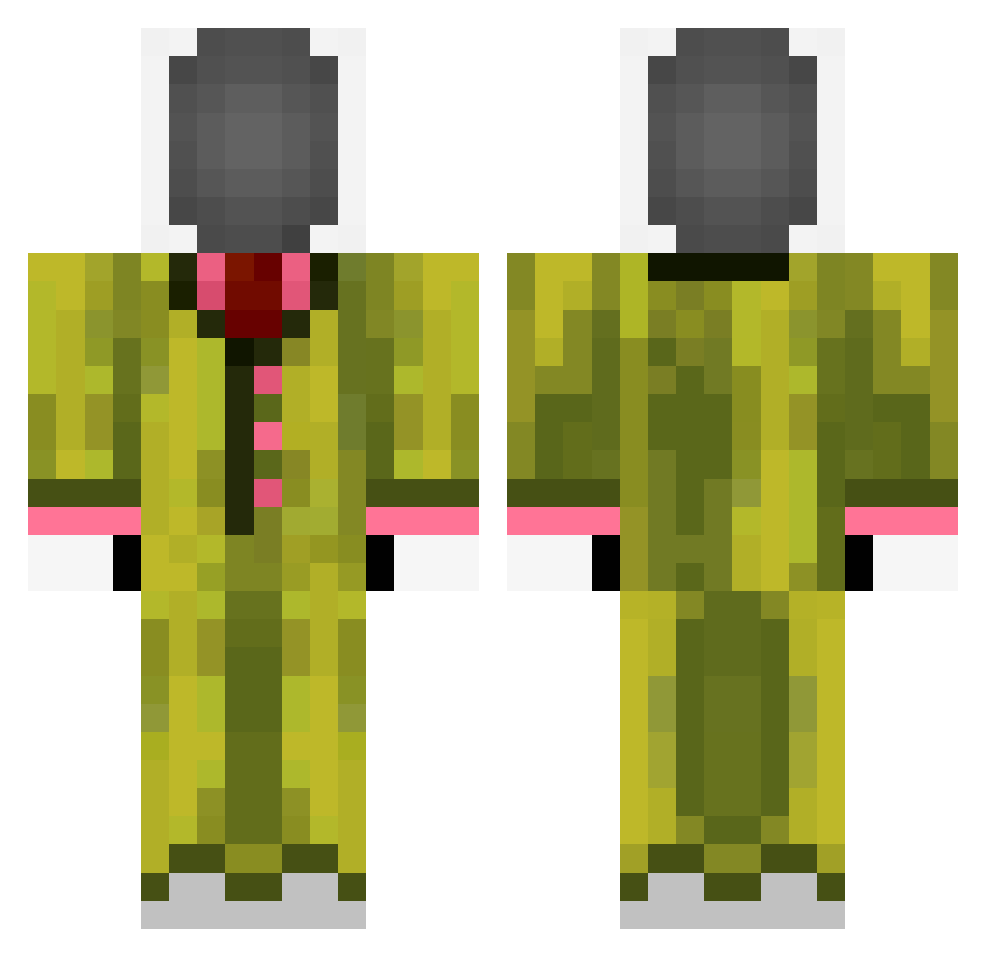 soffls Minecraft skin, front and back view