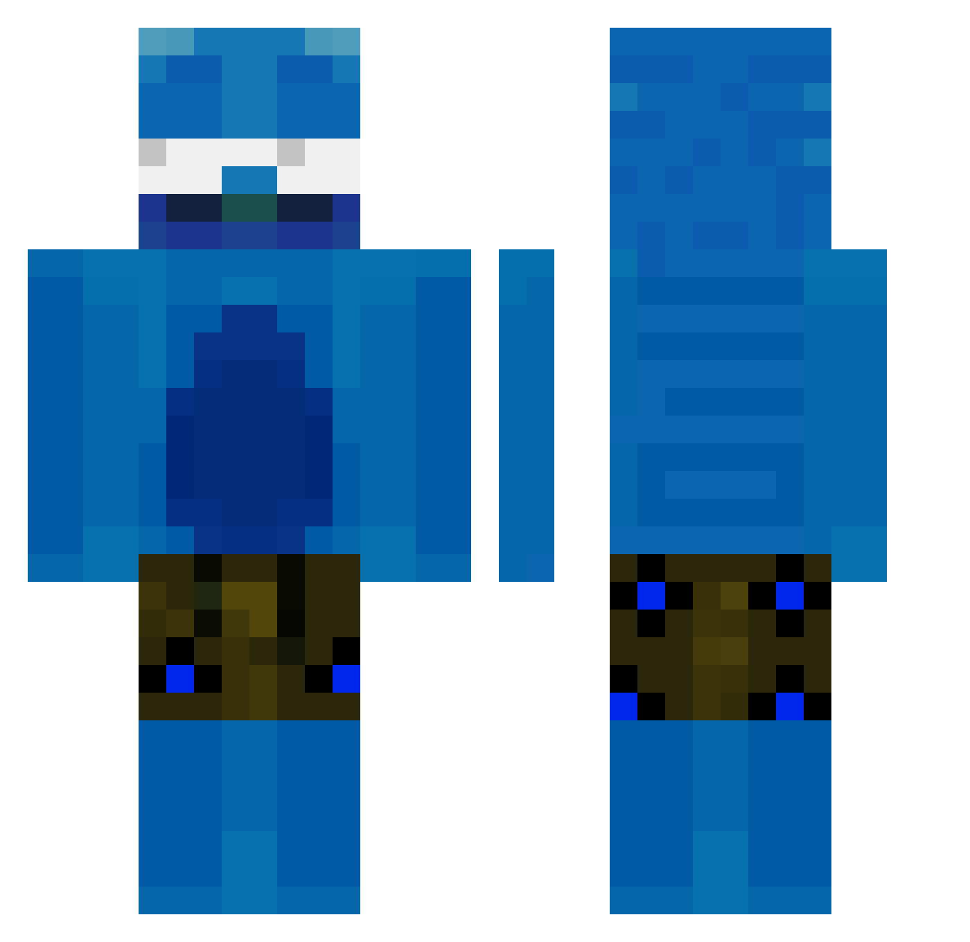 VASH665 Minecraft skin, front and back view