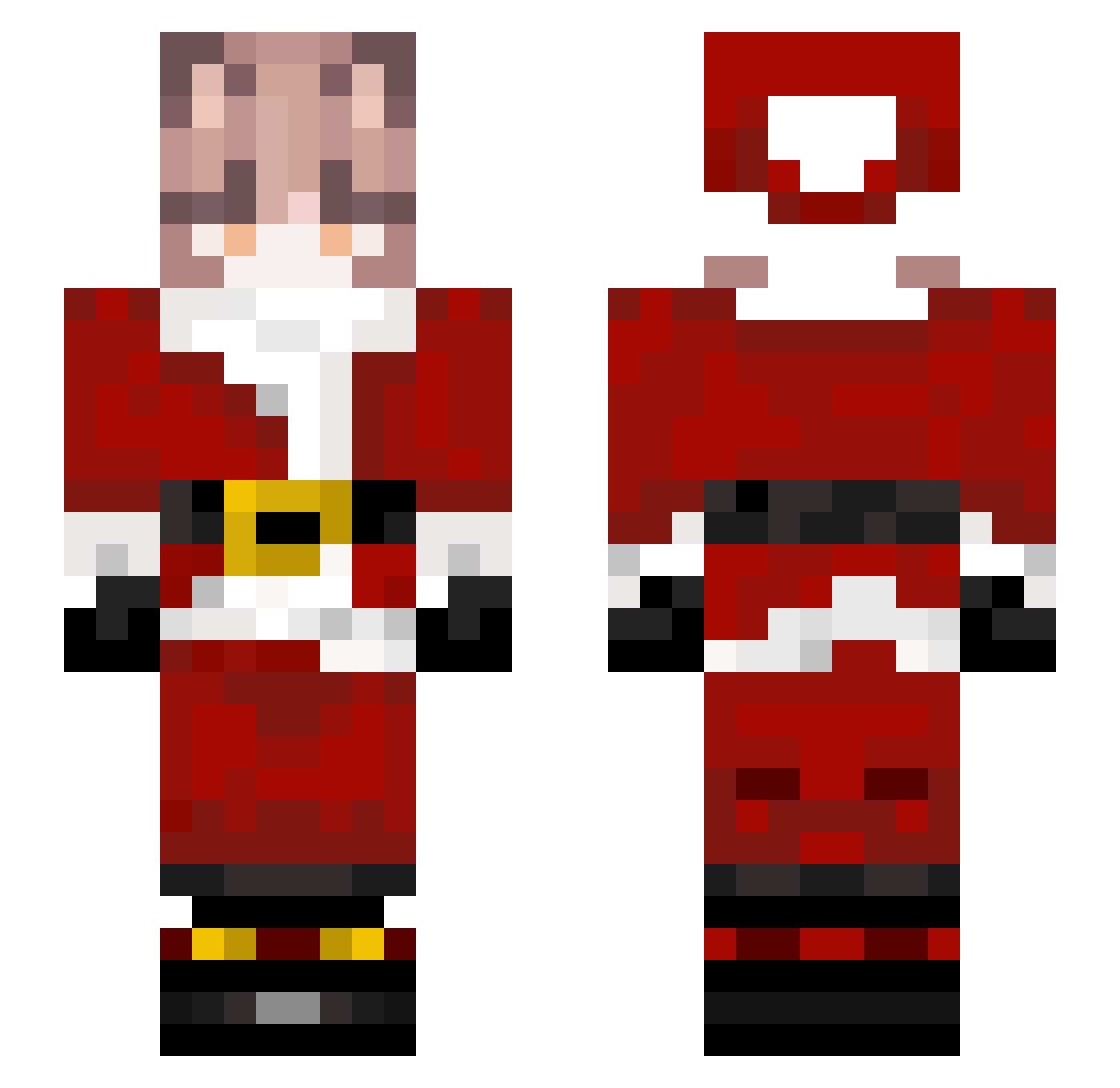 matebsk Minecraft skin, front and back view