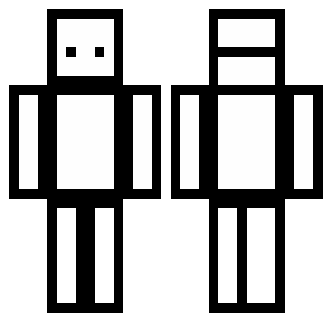 __Nu11an__ Minecraft skin, front and back view